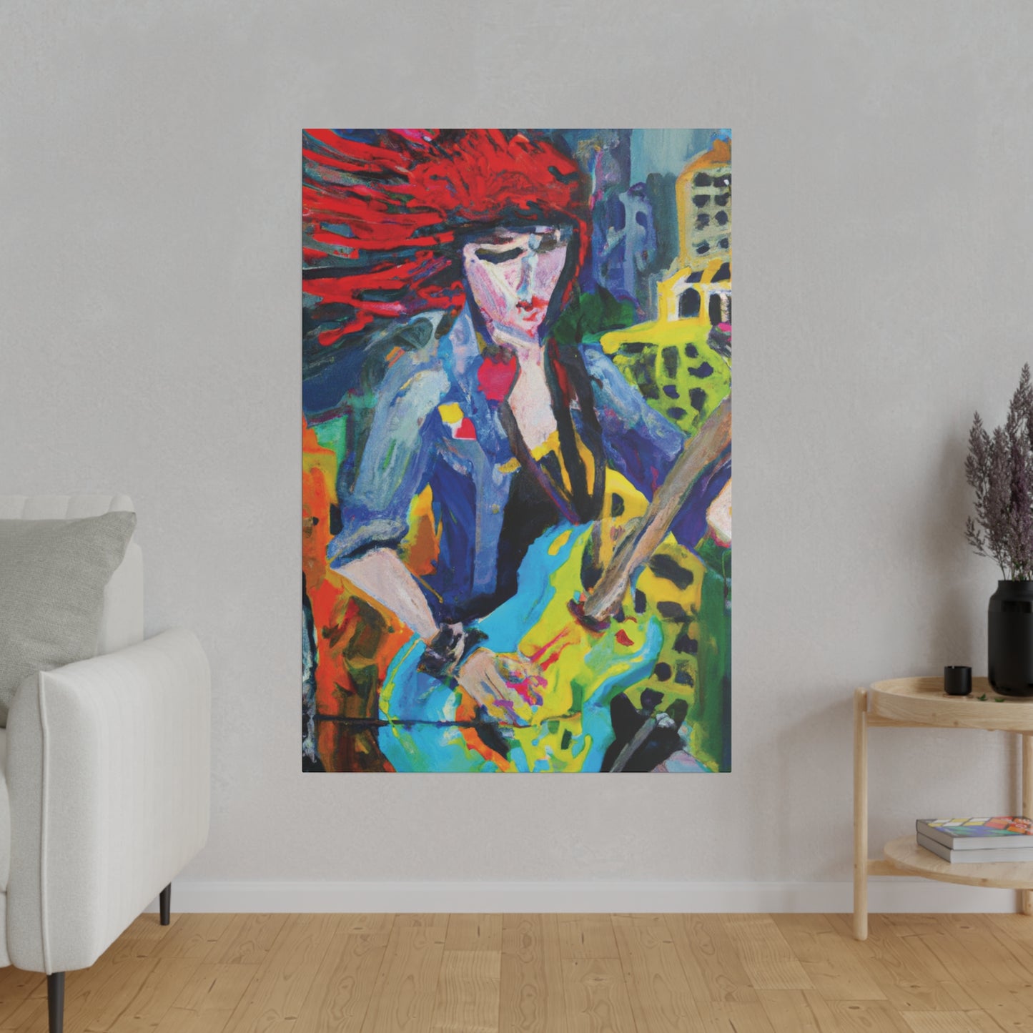 5084Q - Rockstar Oil Painting Style Print | Poster | Home Decor | Wall Art | Music Art | Canvas