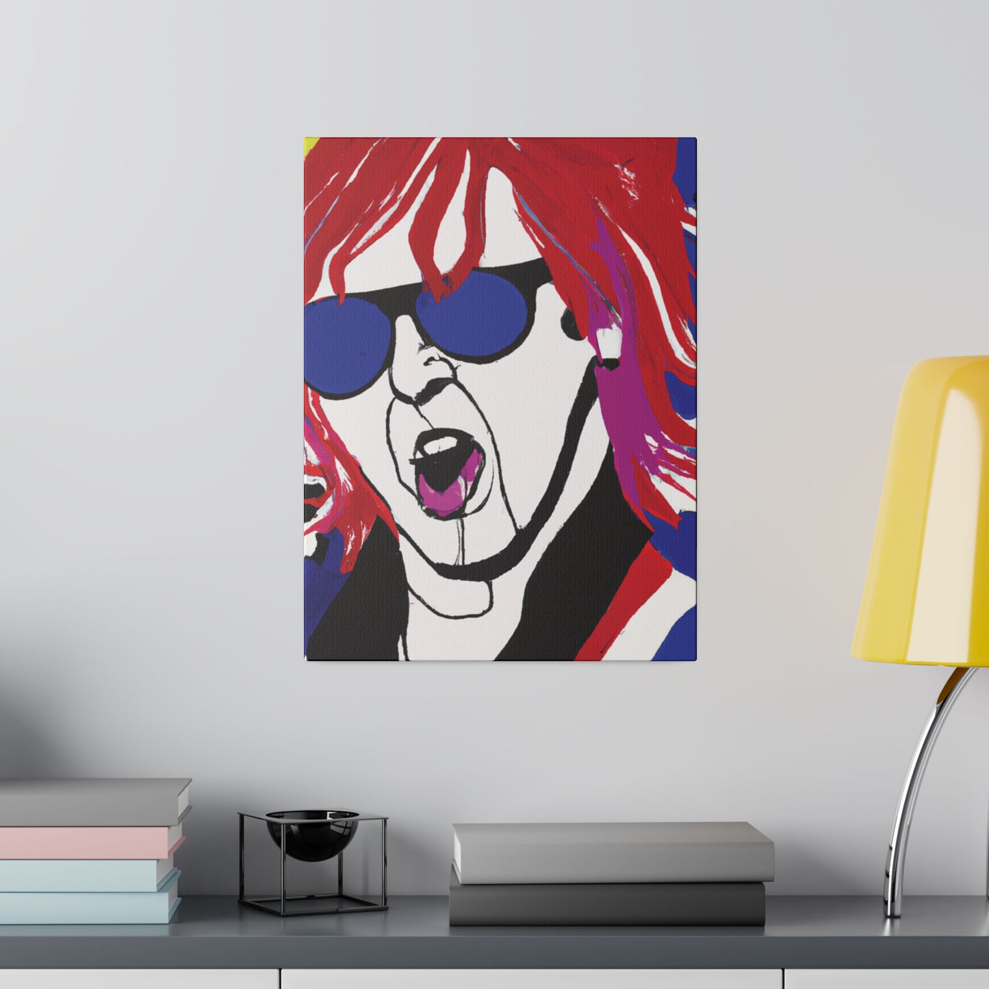 4739V - Rockstar Painting Print | Face | Abstract | Poster | Home Decor | Wall Art | Music Art | Canvas