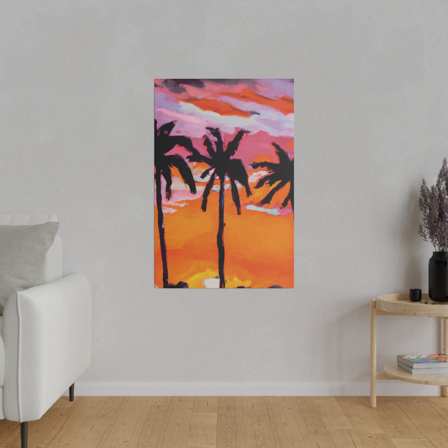 4491U - Miami Beach Sunset Painting Print | Miami | Beach | Sunset | Poster | Home Decor | Wall Art | Canvas