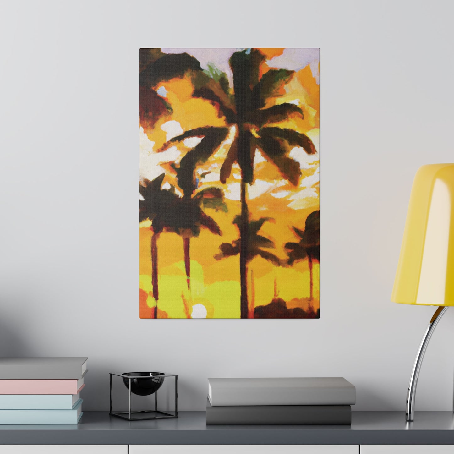 3197H - Miami Beach Sunset Painting Print | Miami | Beach | Sunset | Poster | Home Decor | Wall Art | Canvas