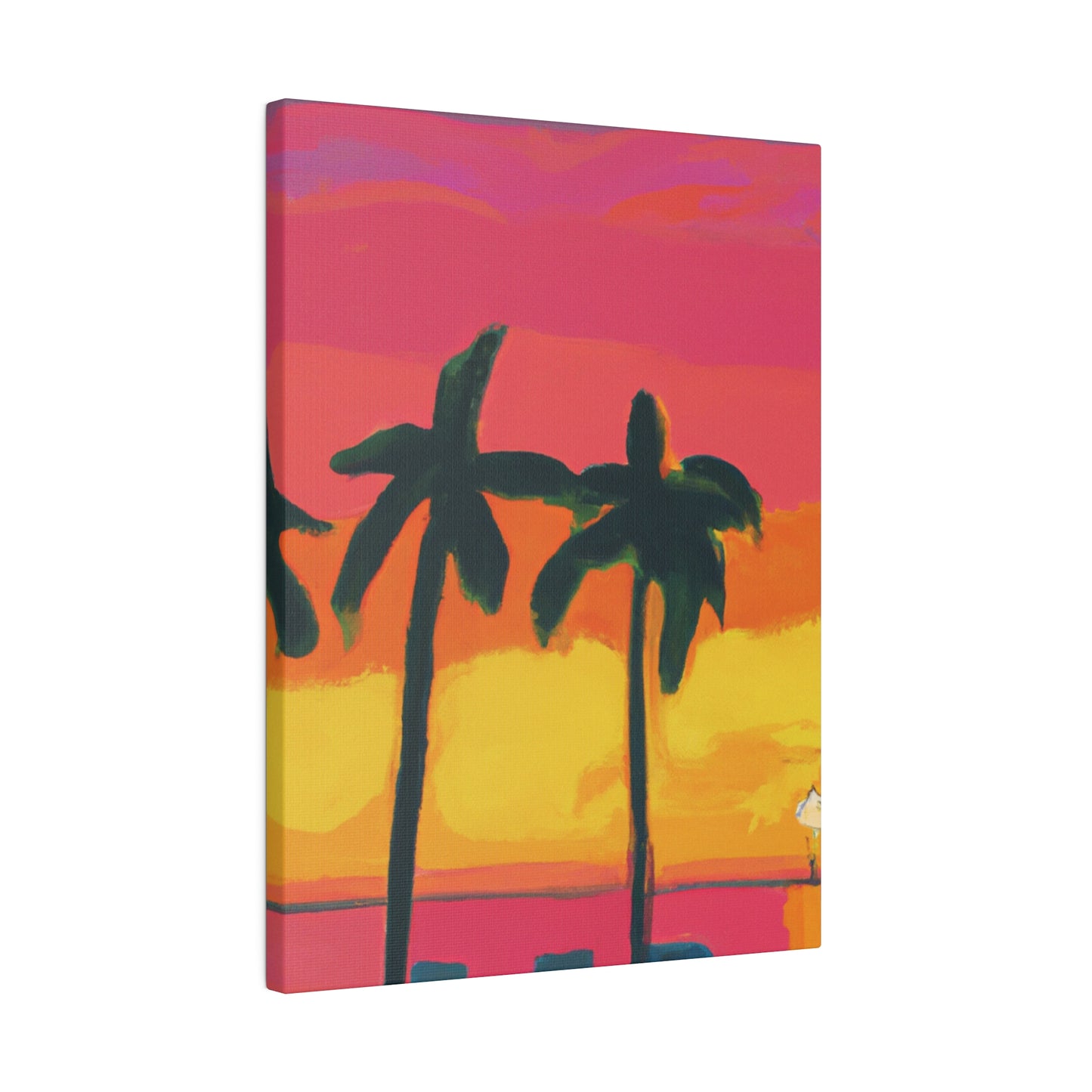 9642Q - Miami Beach Sunset Painting Print | Miami | Beach | Sunset | Poster | Home Decor | Wall Art | Canvas