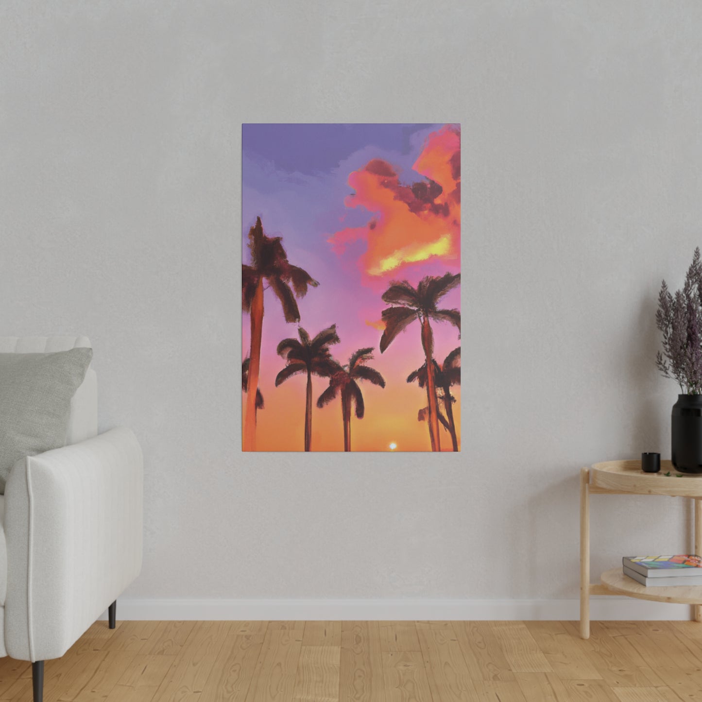 7518V - Miami Beach Sunset Painting Print | Miami | Beach | Sunset | Poster | Home Decor | Wall Art | Canvas