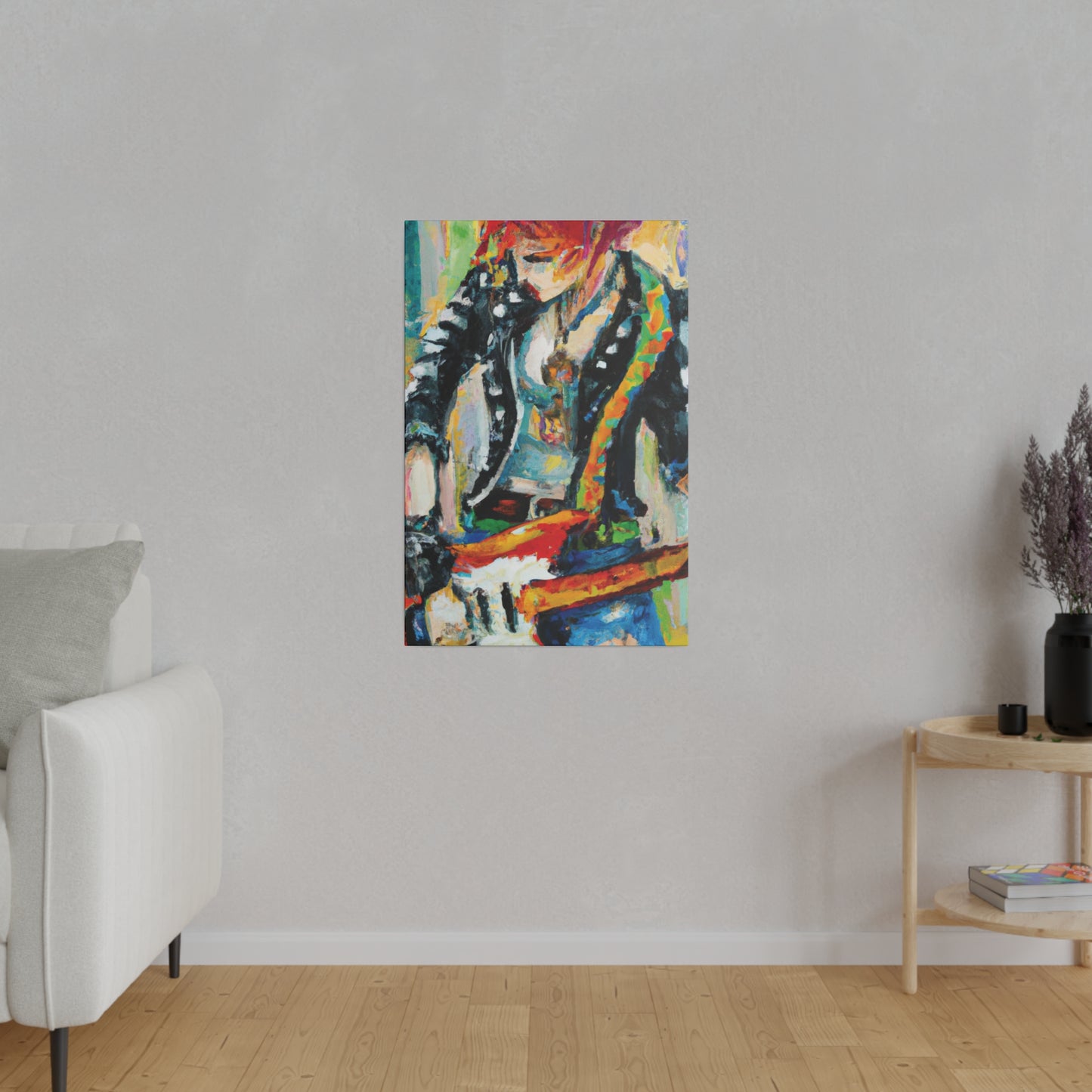 7581U - Rockstar Oil Painting Style Print | Poster | Home Decor | Wall Art | Music Art | Canvas