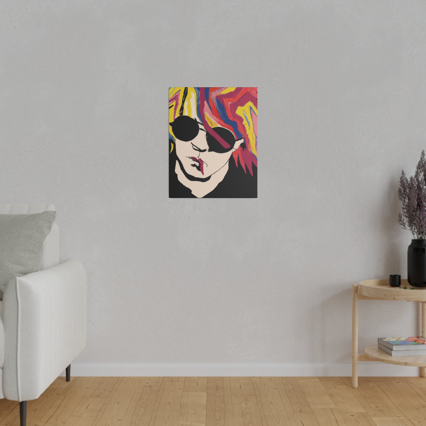 4112A - Rockstar Painting Print | Face | Abstract | Poster | Home Decor | Wall Art | Music Art | Canvas