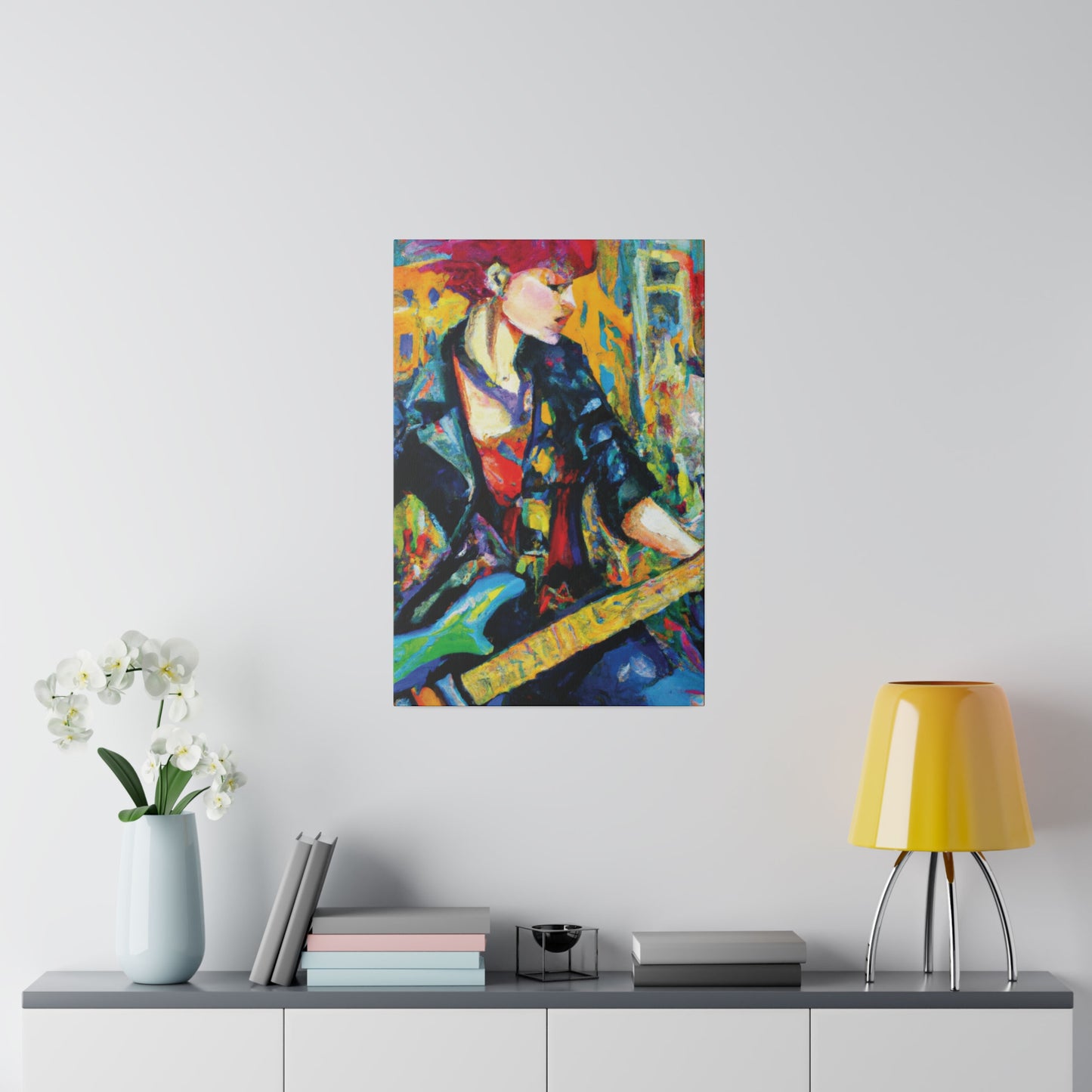 5192N - Rockstar Oil Painting Style Print | Poster | Home Decor | Wall Art | Music Art | Canvas