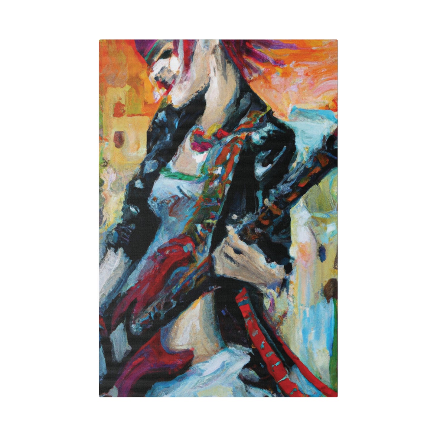 732X - Rockstar Oil Painting Style Print | Poster | Home Decor | Wall Art | Music Art | Canvas