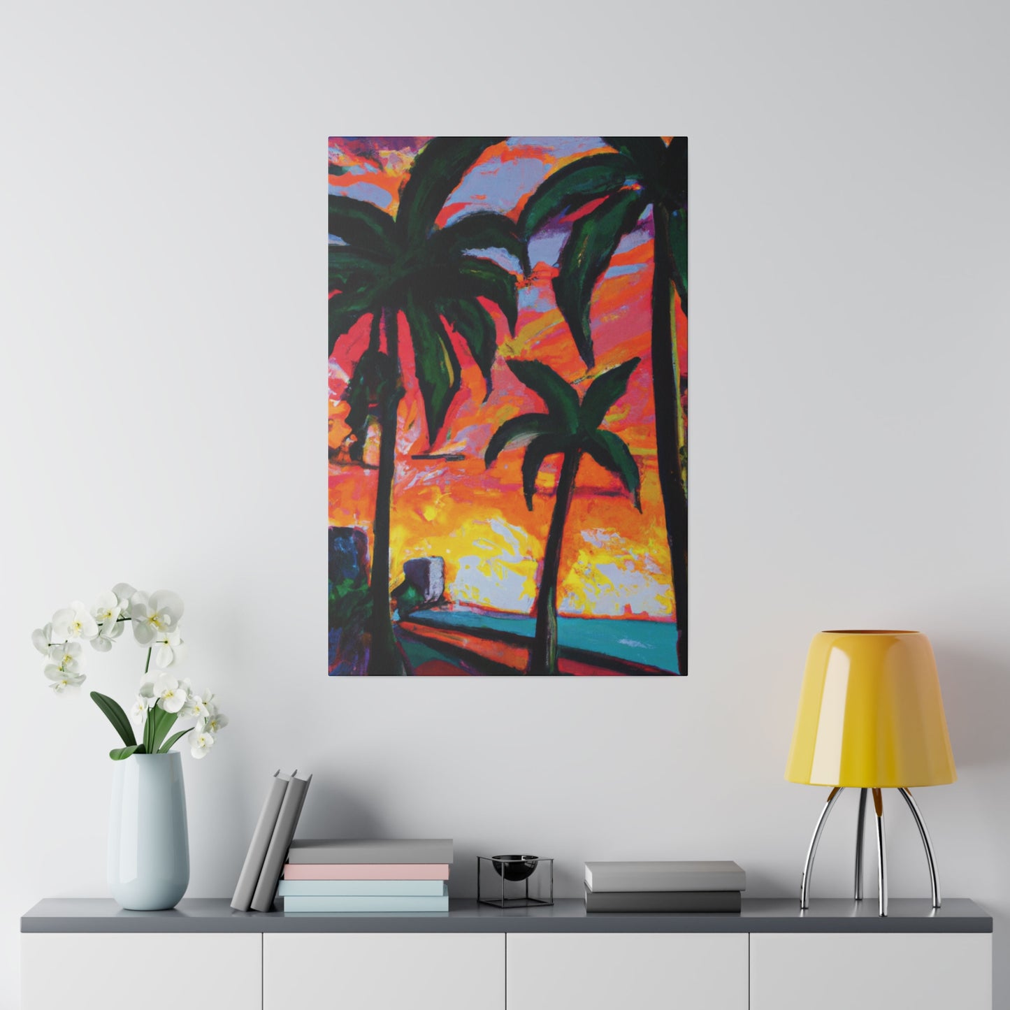 5471R - Miami Beach Sunset Painting Print | Miami | Beach | Sunset | Poster | Home Decor | Wall Art | Canvas