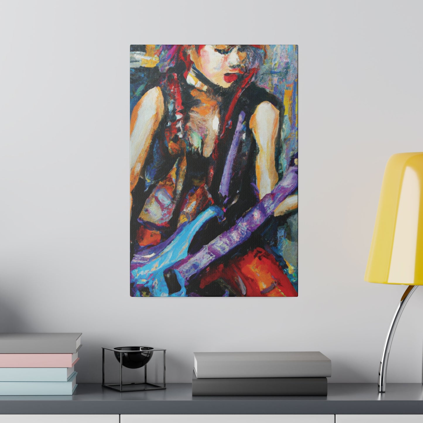 6251Z - Rockstar Oil Painting Style Print | Poster | Home Decor | Wall Art | Music Art | Canvas