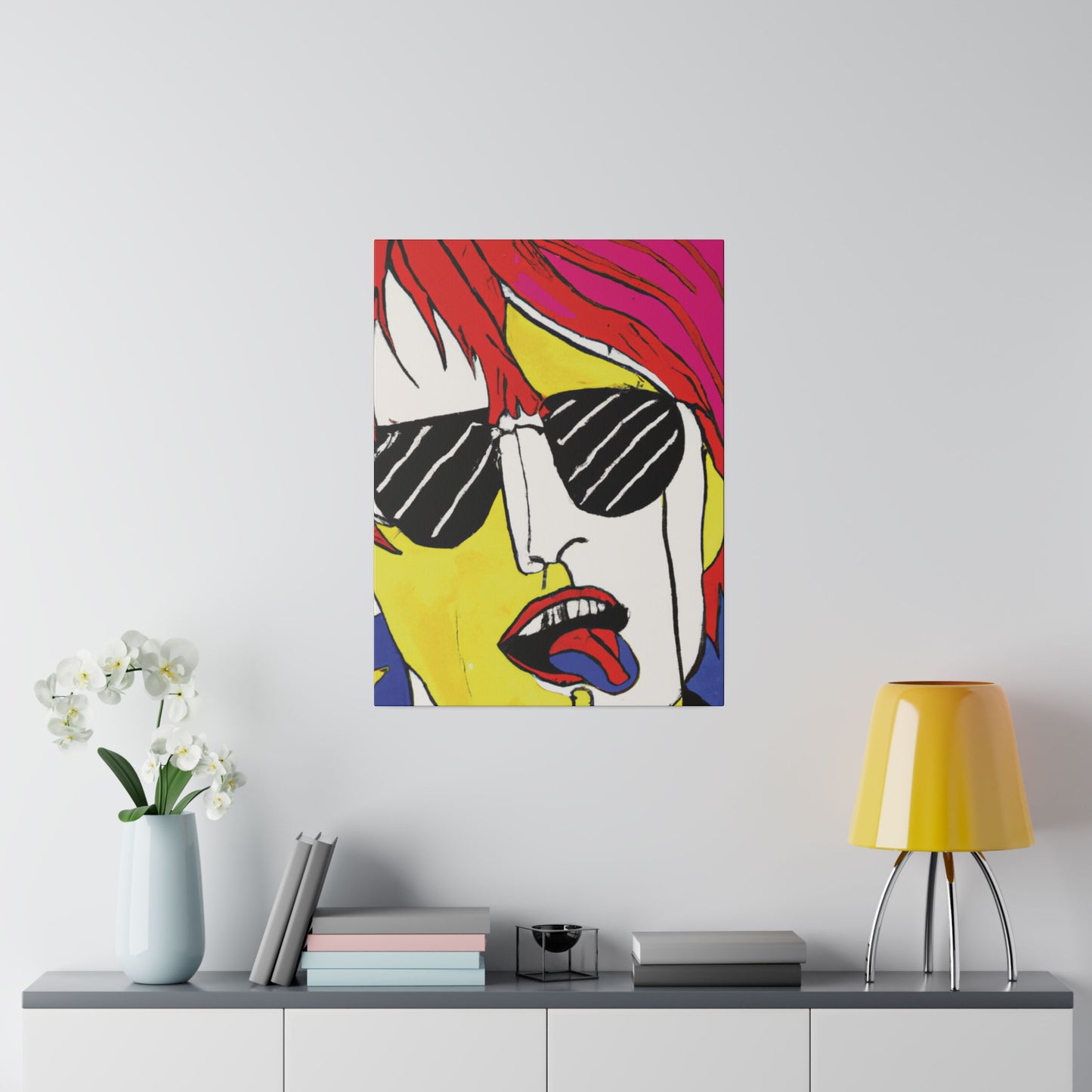 4488Q - Rockstar Painting Print | Face | Abstract | Poster | Home Decor | Wall Art | Music Art | Canvas