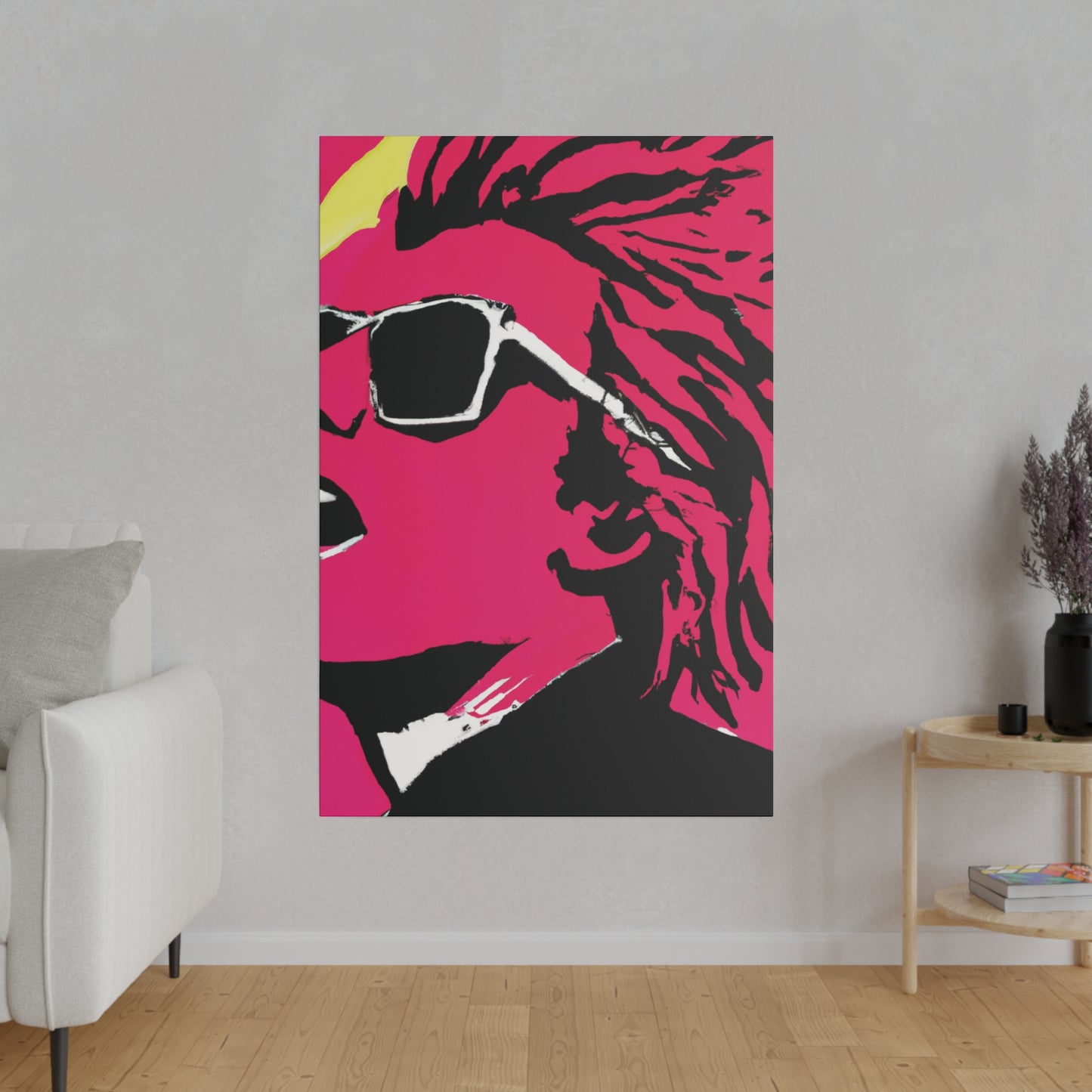 7829G - Rockstar Painting Print | Face | Abstract | Poster | Home Decor | Wall Art | Music Art | Canvas