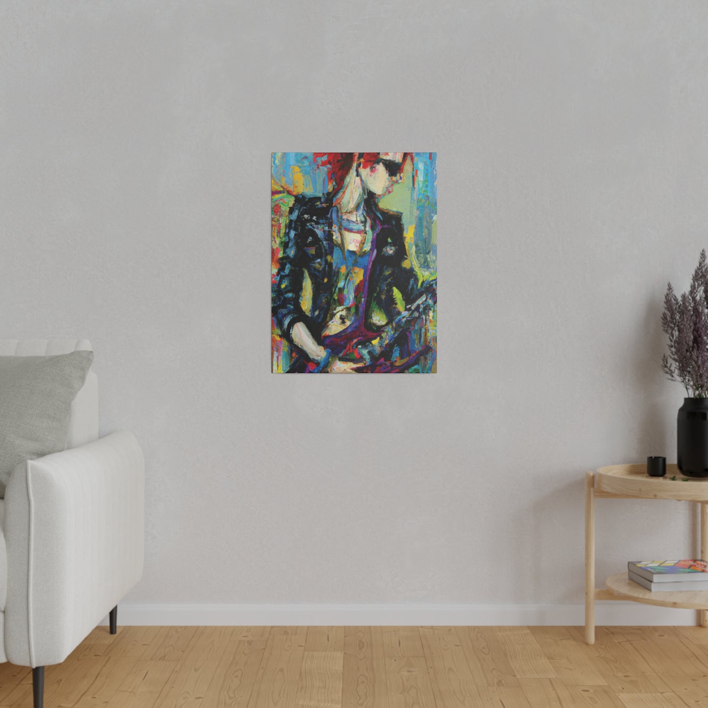 9745J - Rockstar Oil Painting Style Print | Poster | Home Decor | Wall Art | Music Art | Canvas