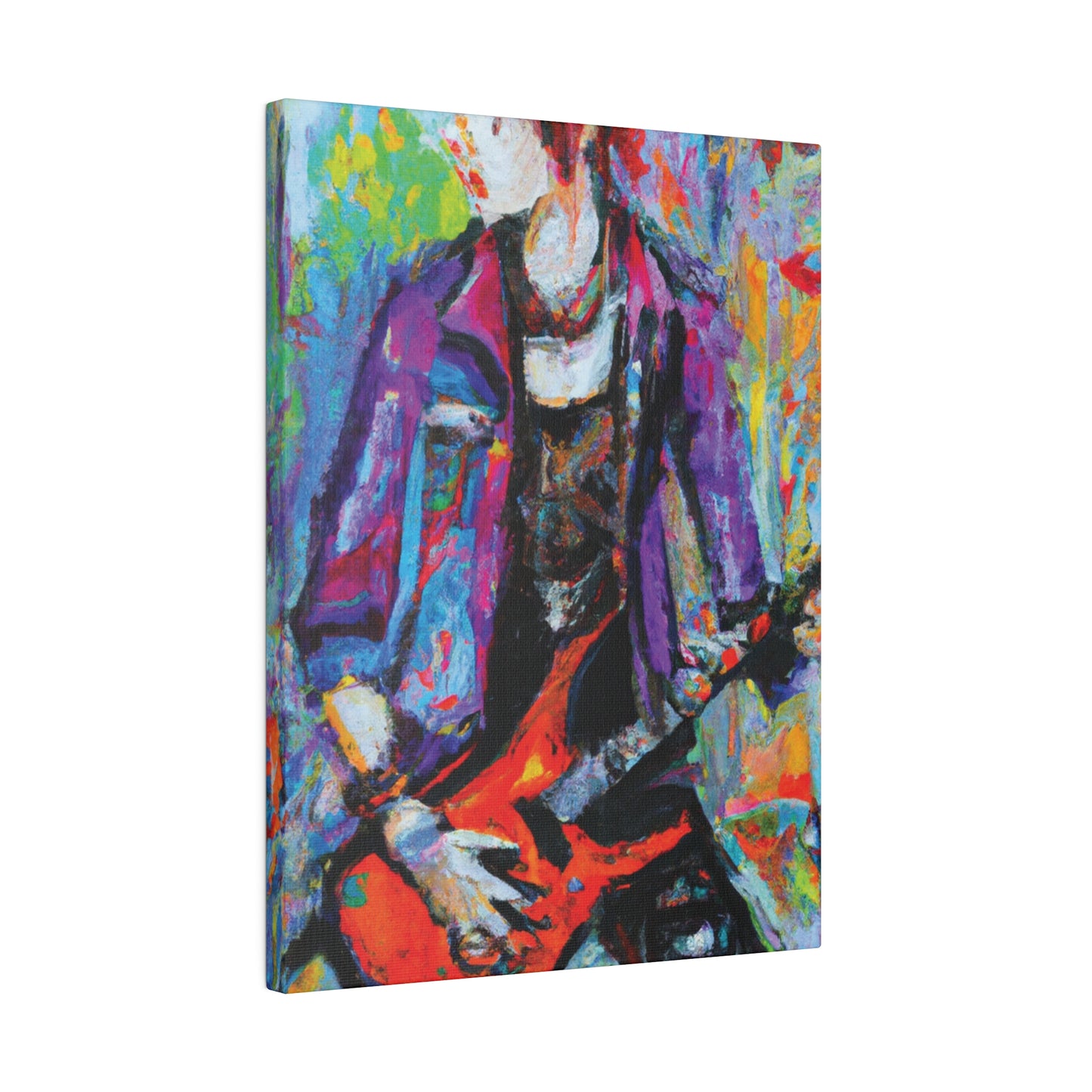 3123Q - Rockstar Oil Painting Style Print | Poster | Home Decor | Wall Art | Music Art | Canvas