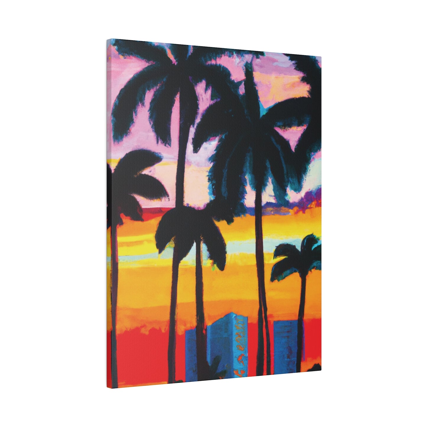 6891Y - Miami Beach Sunset Painting Print | Miami | Beach | Sunset | Poster | Home Decor | Wall Art | Canvas