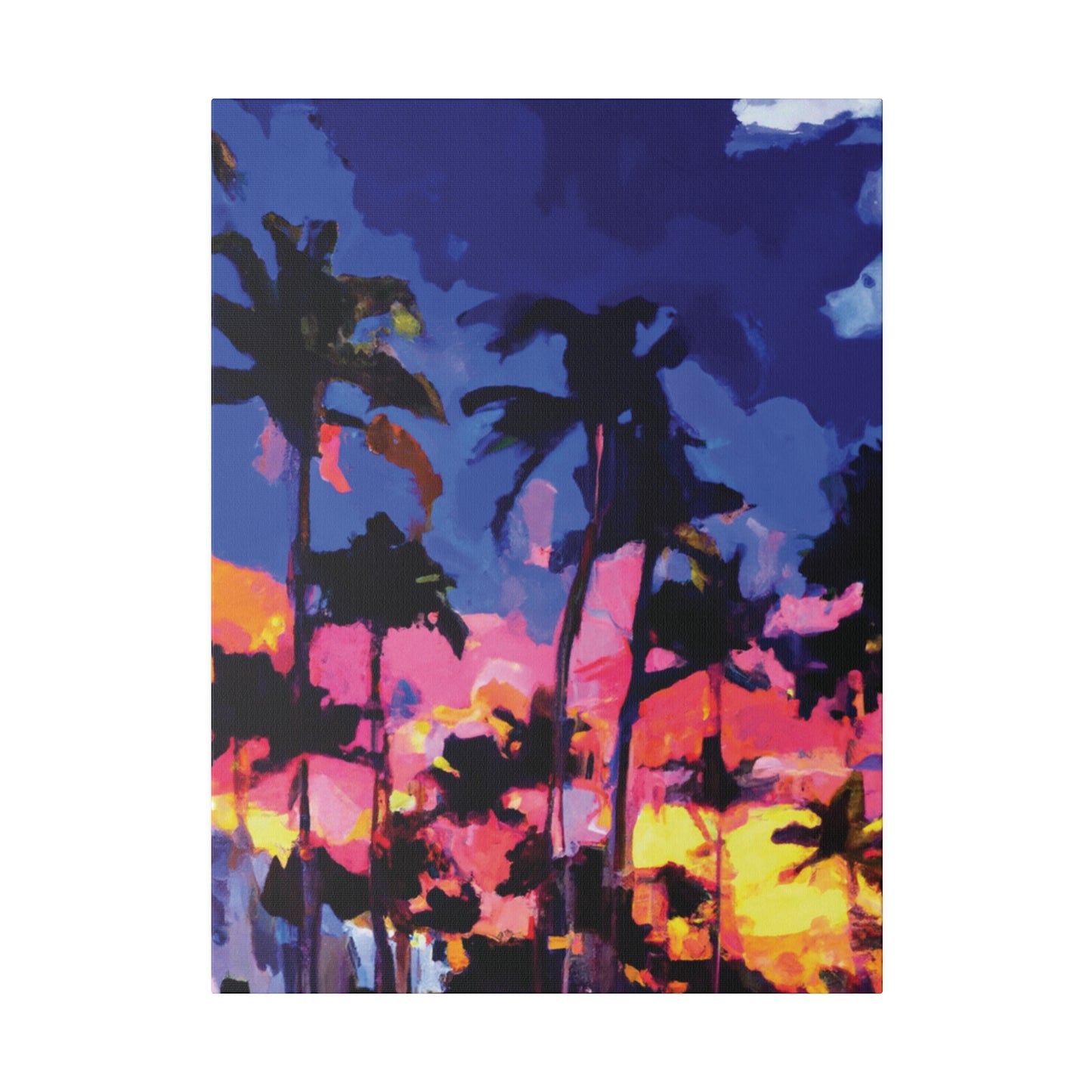 4397K - Miami Beach Sunset Painting Print | Miami | Beach | Sunset | Poster | Home Decor | Wall Art | Canvas