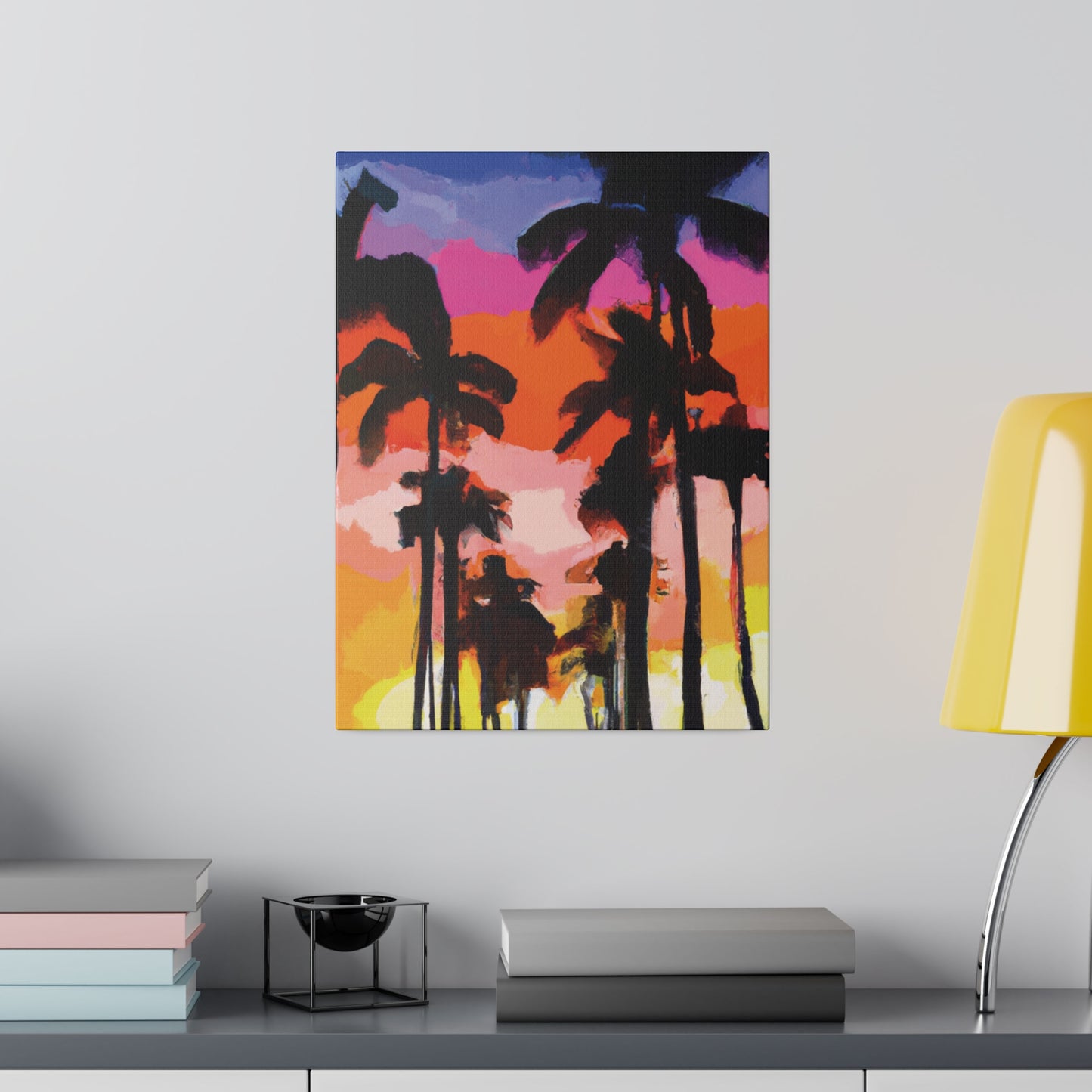 5857E - Miami Beach Sunset Painting Print | Miami | Beach | Sunset | Poster | Home Decor | Wall Art | Canvas