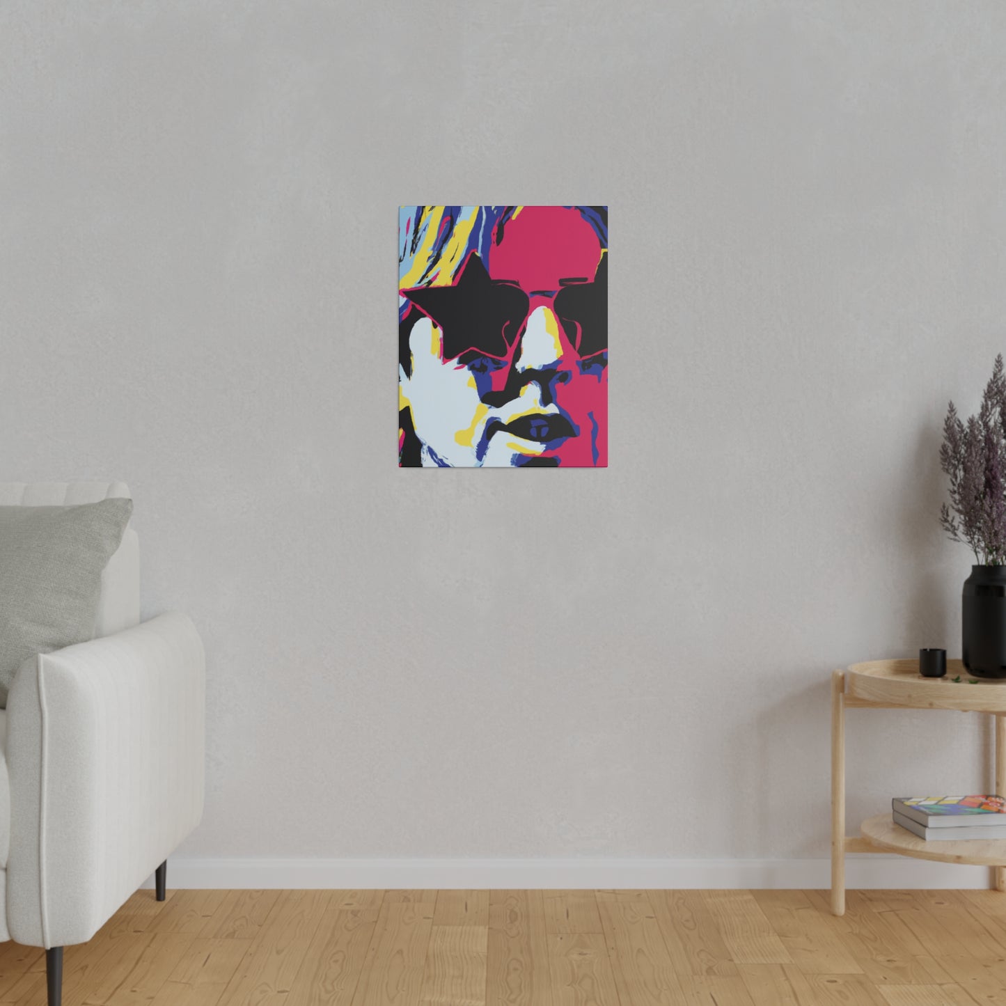 7183B - Rockstar Painting Print | Face | Abstract | Poster | Home Decor | Wall Art | Music Art | Canvas