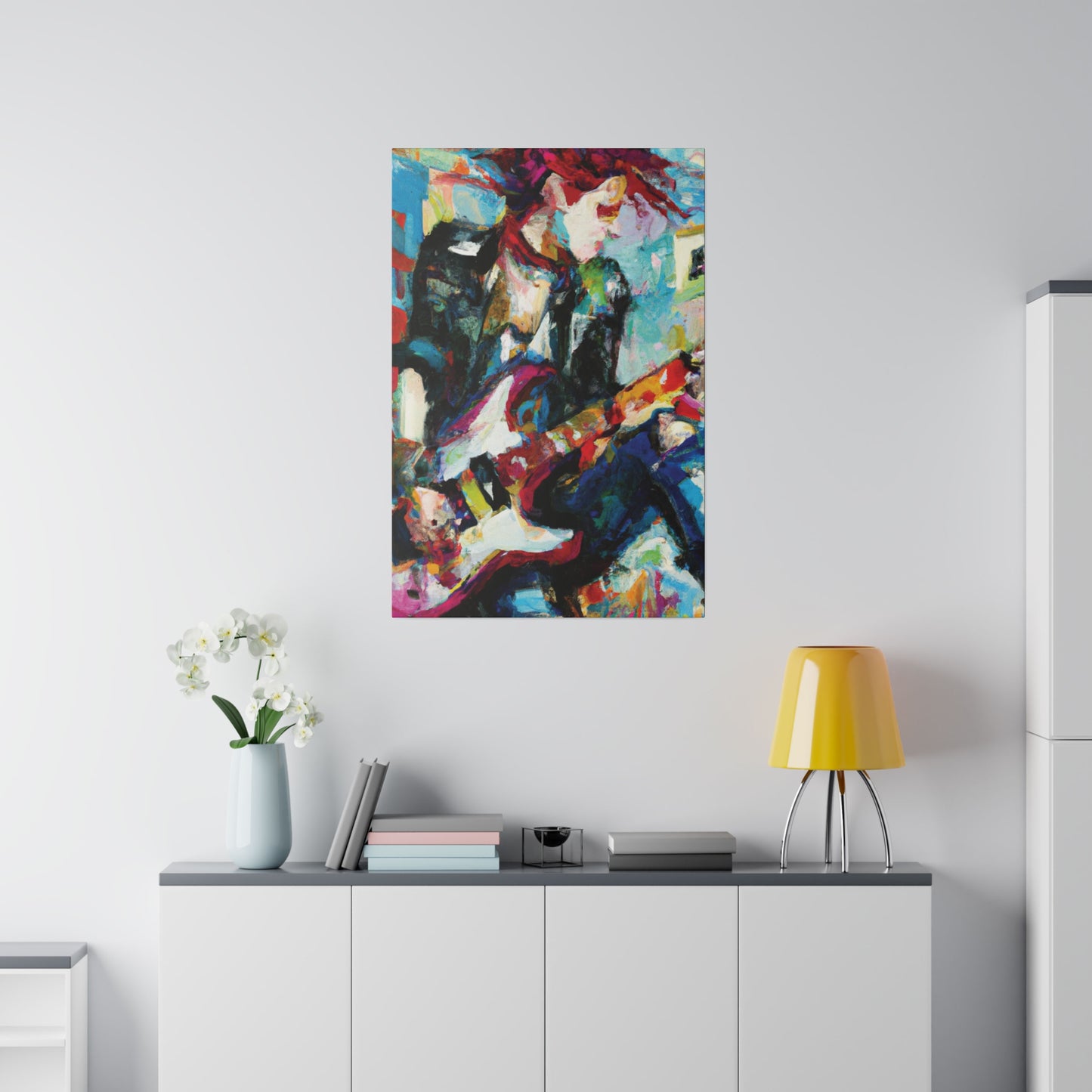 3767O - Rockstar Oil Painting Style Print | Poster | Home Decor | Wall Art | Music Art | Canvas