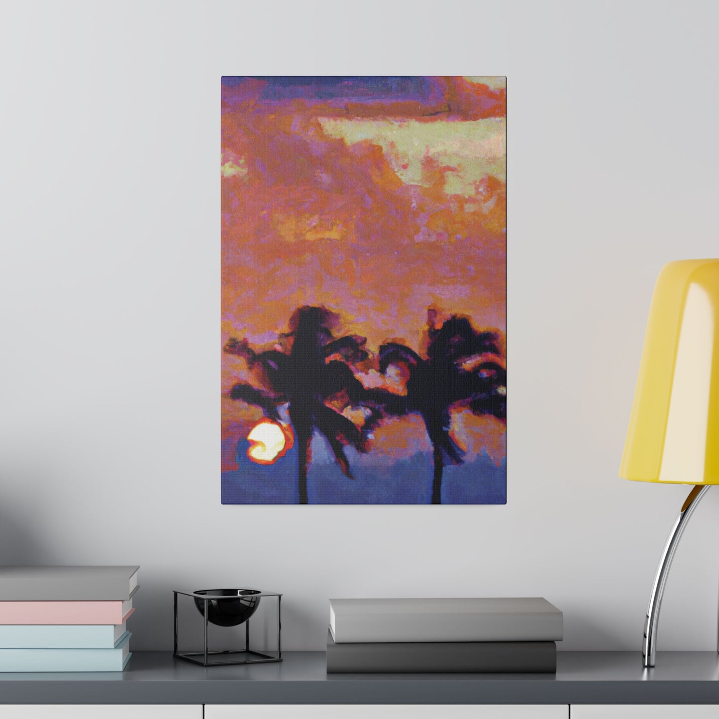 8235O - Miami Beach Sunset Painting Print | Miami | Beach | Sunset | Poster | Home Decor | Wall Art | Canvas