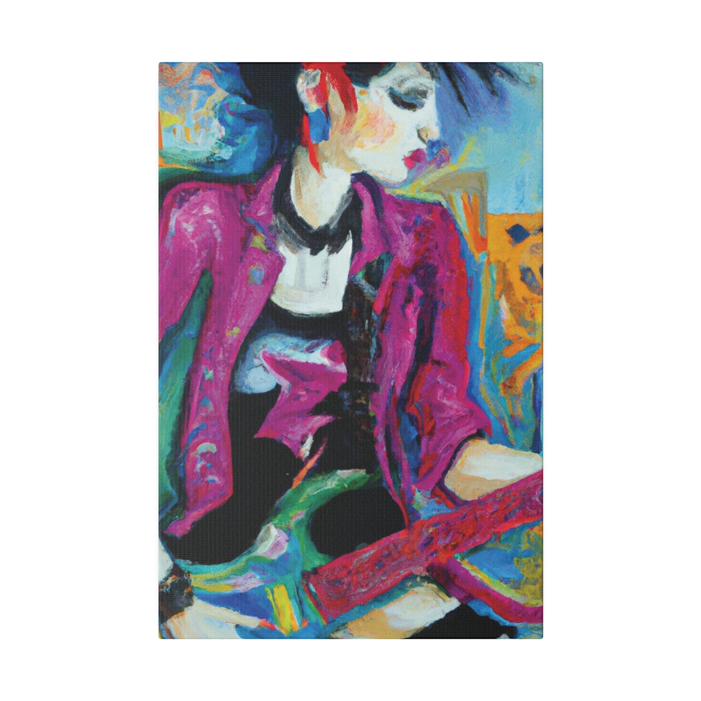 2711A - Rockstar Oil Painting Style Print | Poster | Home Decor | Wall Art | Music Art | Canvas