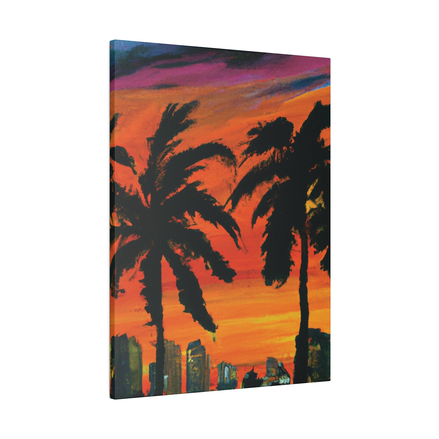 3294V - Miami Beach Sunset Painting Print | Miami | Beach | Sunset | Poster | Home Decor | Wall Art | Canvas