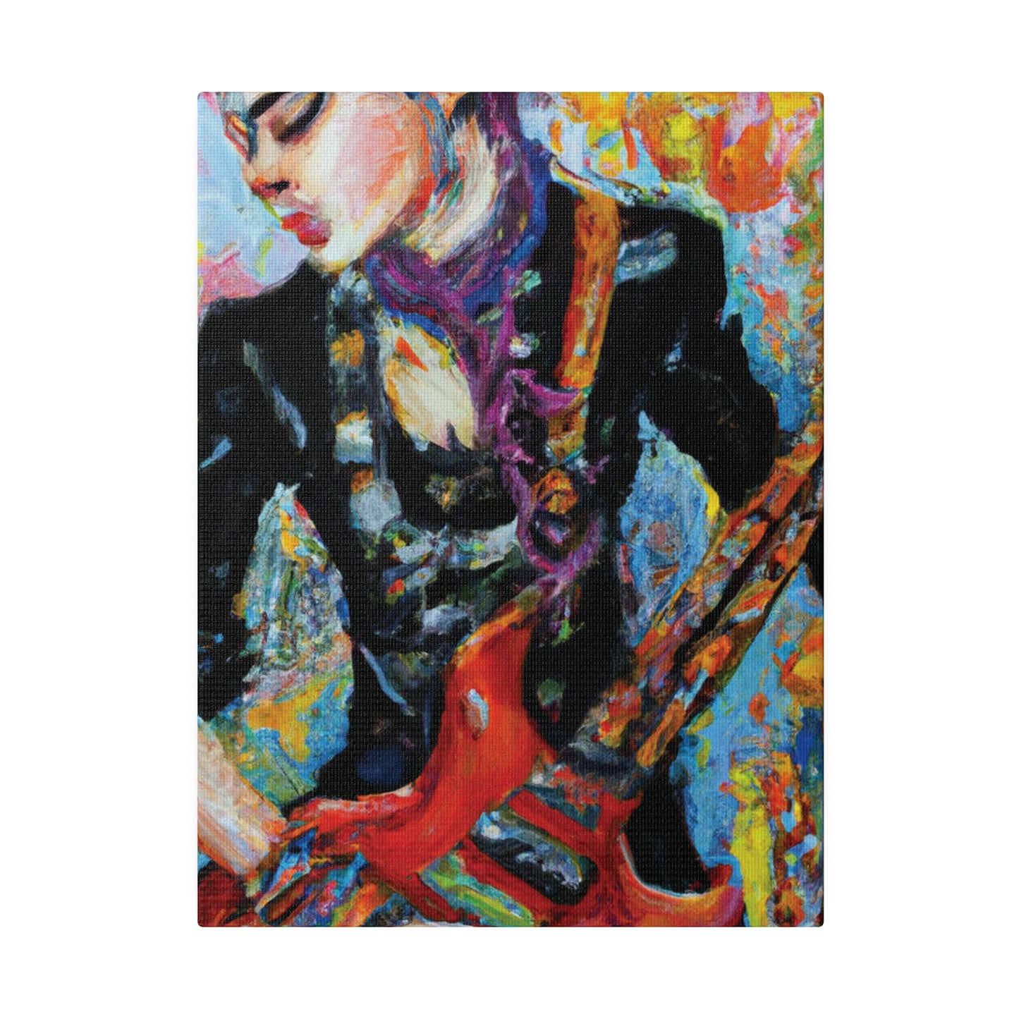 7123G - Rockstar Oil Painting Style Print | Poster | Home Decor | Wall Art | Music Art | Canvas