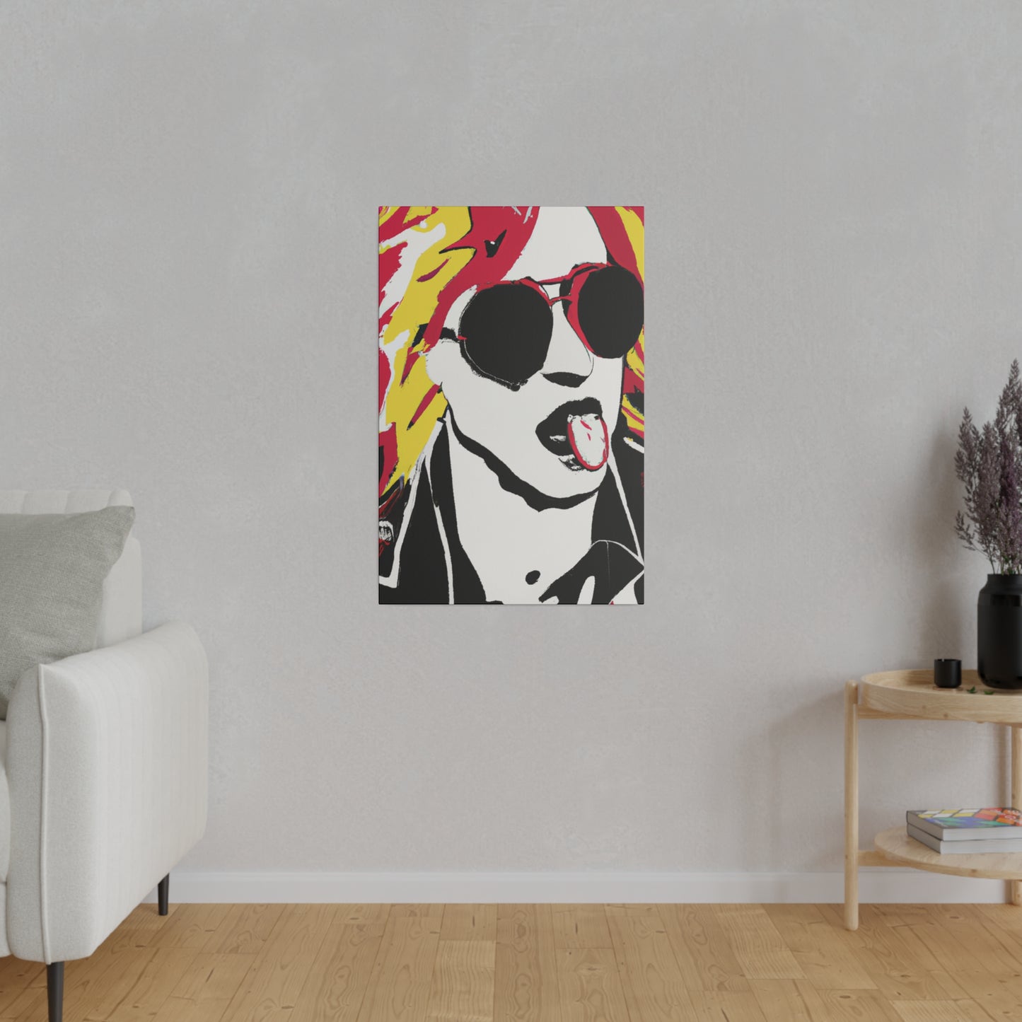 4851A - Rockstar Painting Print | Face | Abstract | Poster | Home Decor | Wall Art | Music Art | Canvas