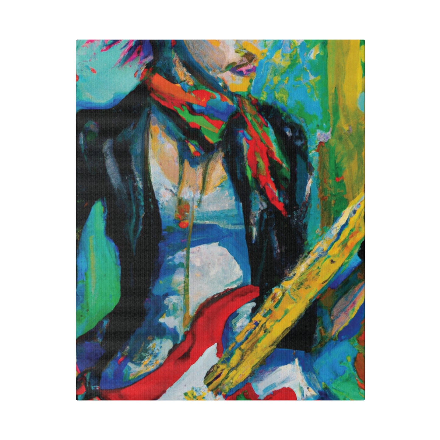 7264L - Rockstar Oil Painting Style Print | Poster | Home Decor | Wall Art | Music Art | Canvas