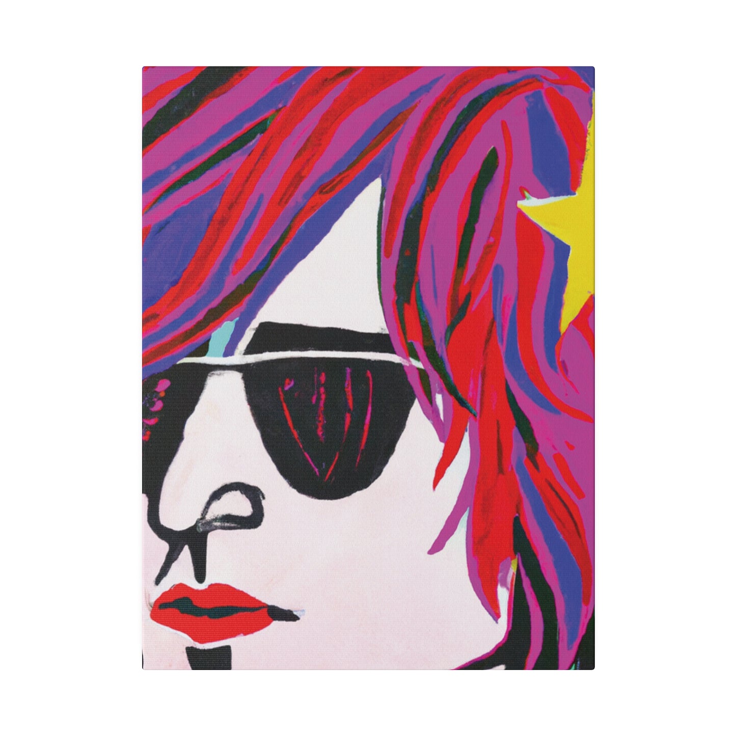 3293X - Rockstar Painting Print | Face | Abstract | Poster | Home Decor | Wall Art | Music Art | Canvas