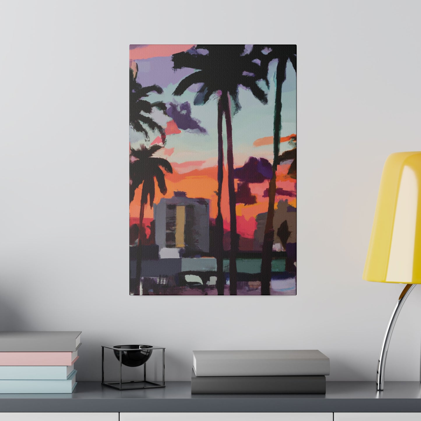 8405R - Miami Beach Sunset Painting Print | Miami | Beach | Sunset | Poster | Home Decor | Wall Art | Canvas