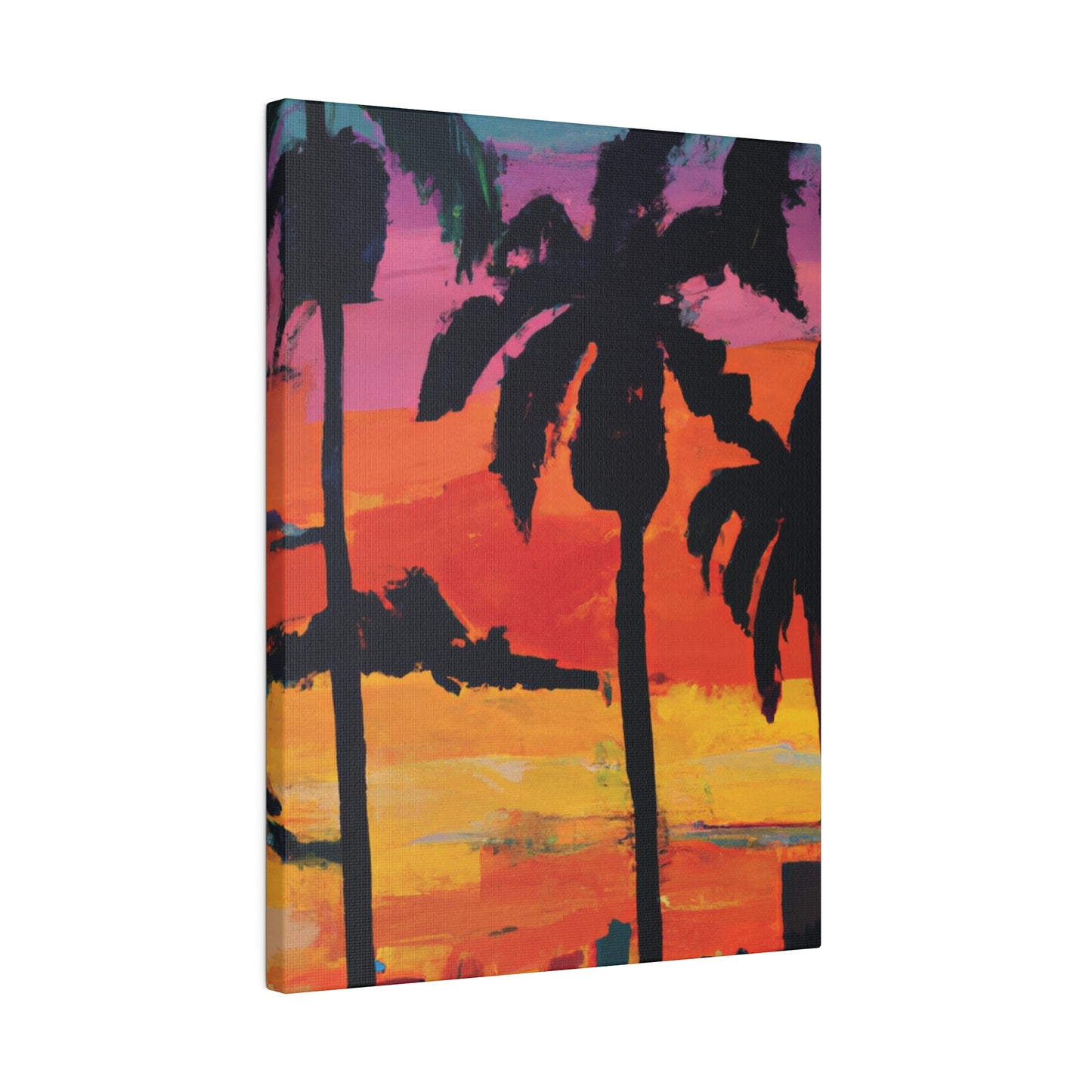 7389S - Miami Beach Sunset Painting Print | Miami | Beach | Sunset | Poster | Home Decor | Wall Art | Canvas