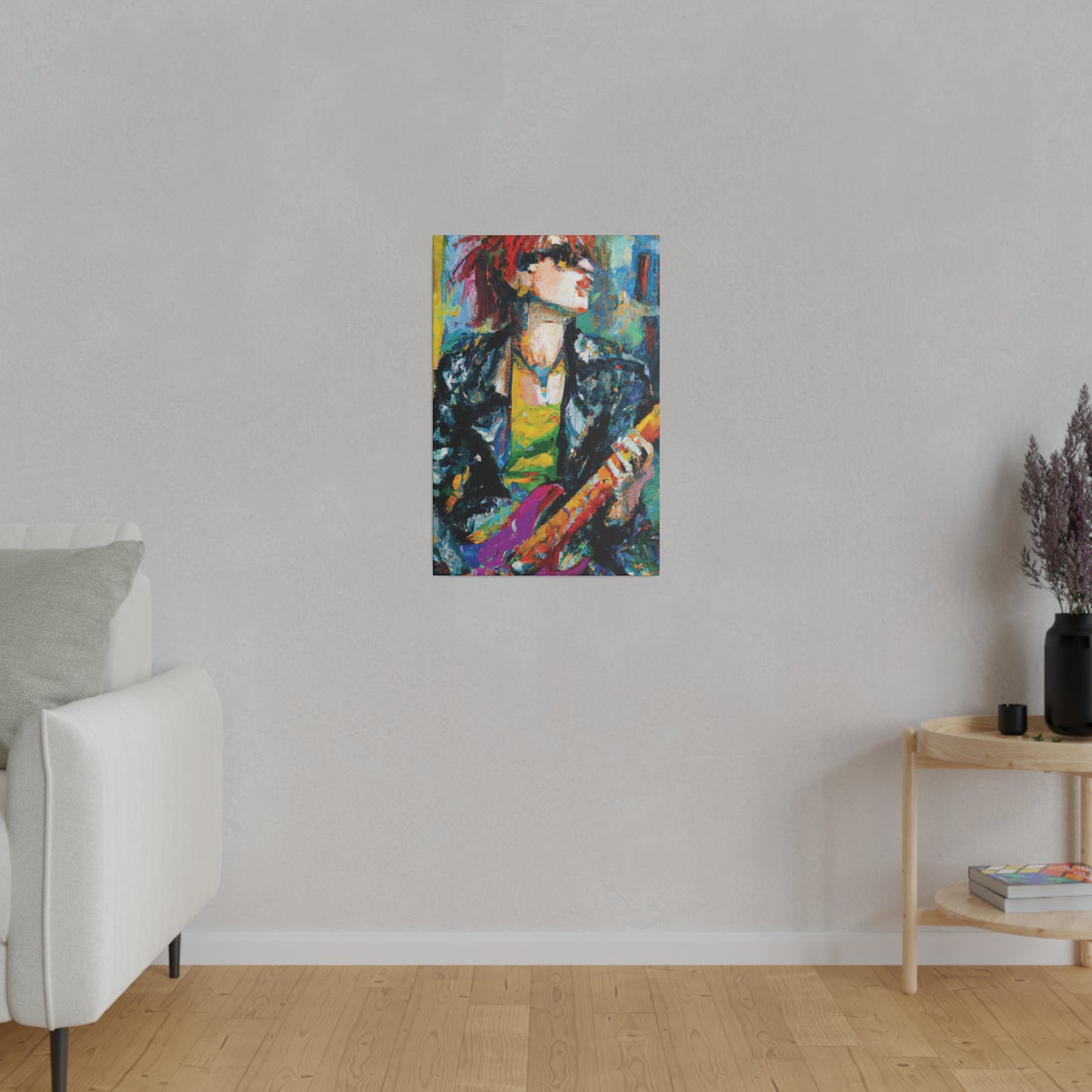 4638F - Rockstar Oil Painting Style Print | Poster | Home Decor | Wall Art | Music Art | Canvas