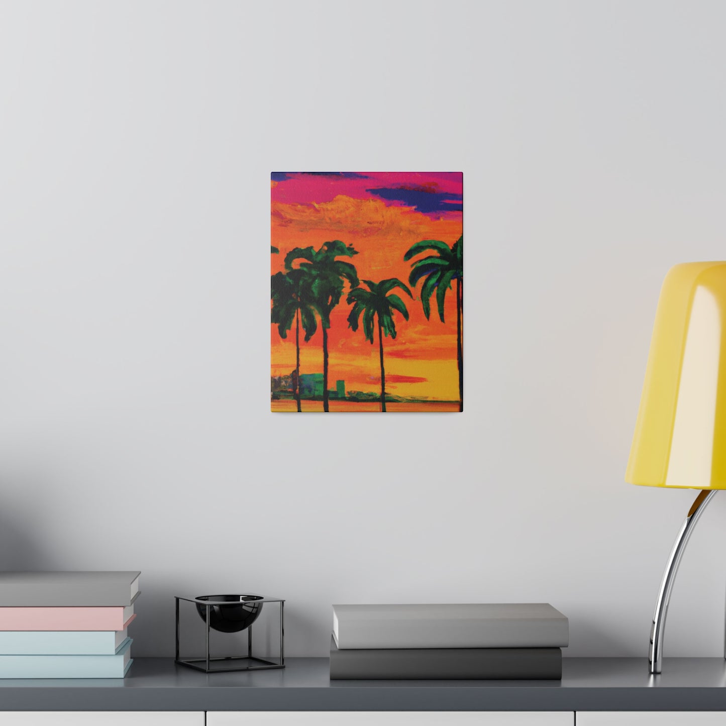 7389Y - Miami Beach Sunset Painting Print | Miami | Beach | Sunset | Poster | Home Decor | Wall Art | Canvas