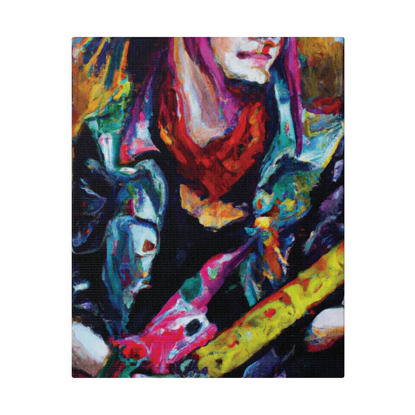 9128F - Rockstar Oil Painting Style Print | Poster | Home Decor | Wall Art | Music Art | Canvas