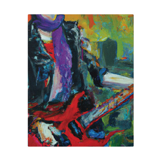 9823K - Rockstar Oil Painting Style Print | Poster | Home Decor | Wall Art | Music Art | Canvas