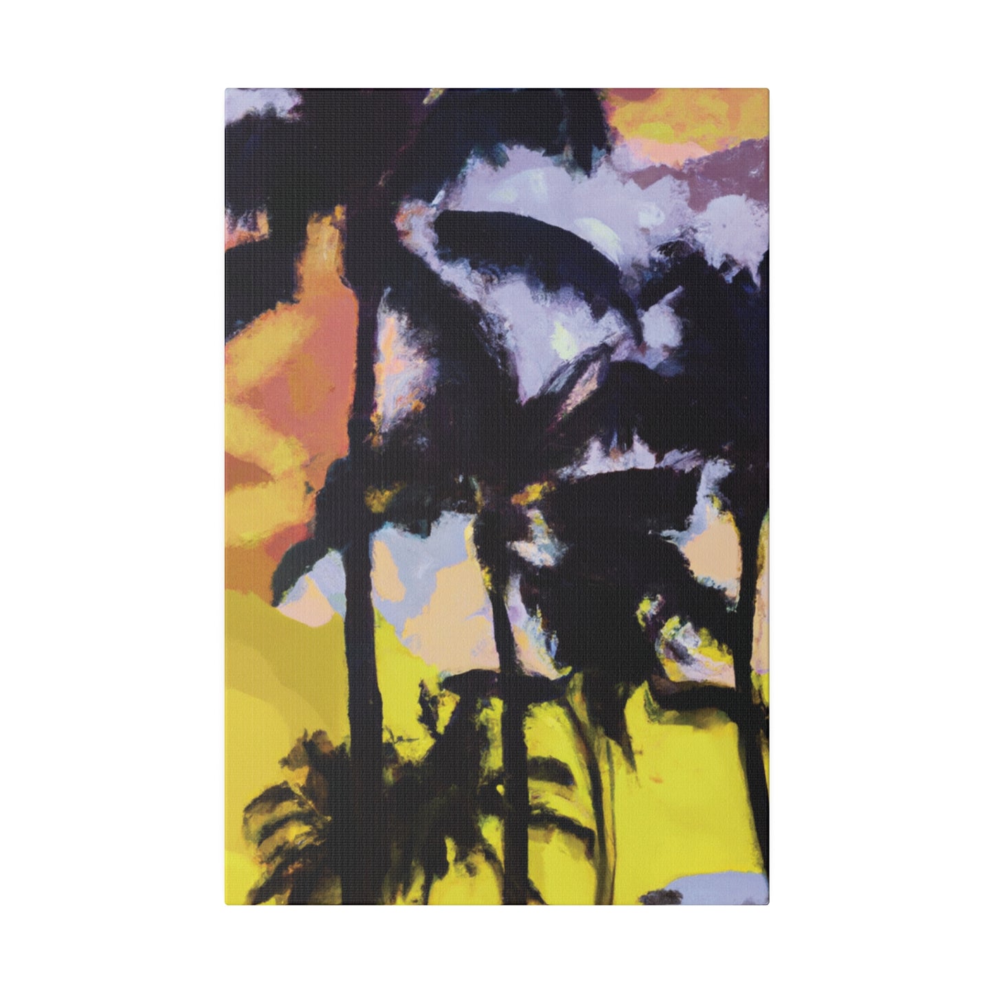 3753W - Miami Beach Sunset Painting Print | Miami | Beach | Sunset | Poster | Home Decor | Wall Art | Canvas