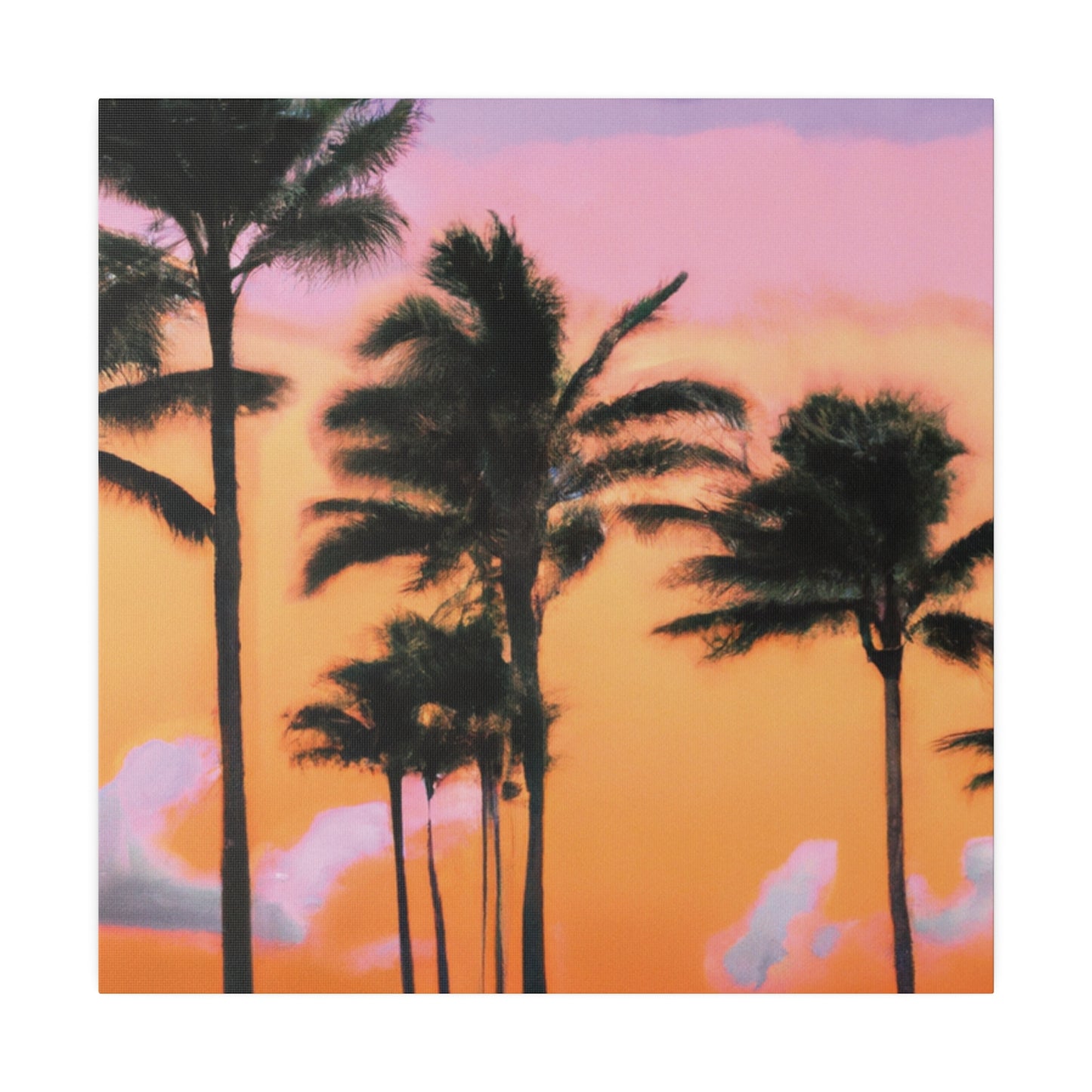 4126T - Miami Beach Sunset Painting Print | Miami | Beach | Sunset | Poster | Home Decor | Wall Art | Canvas