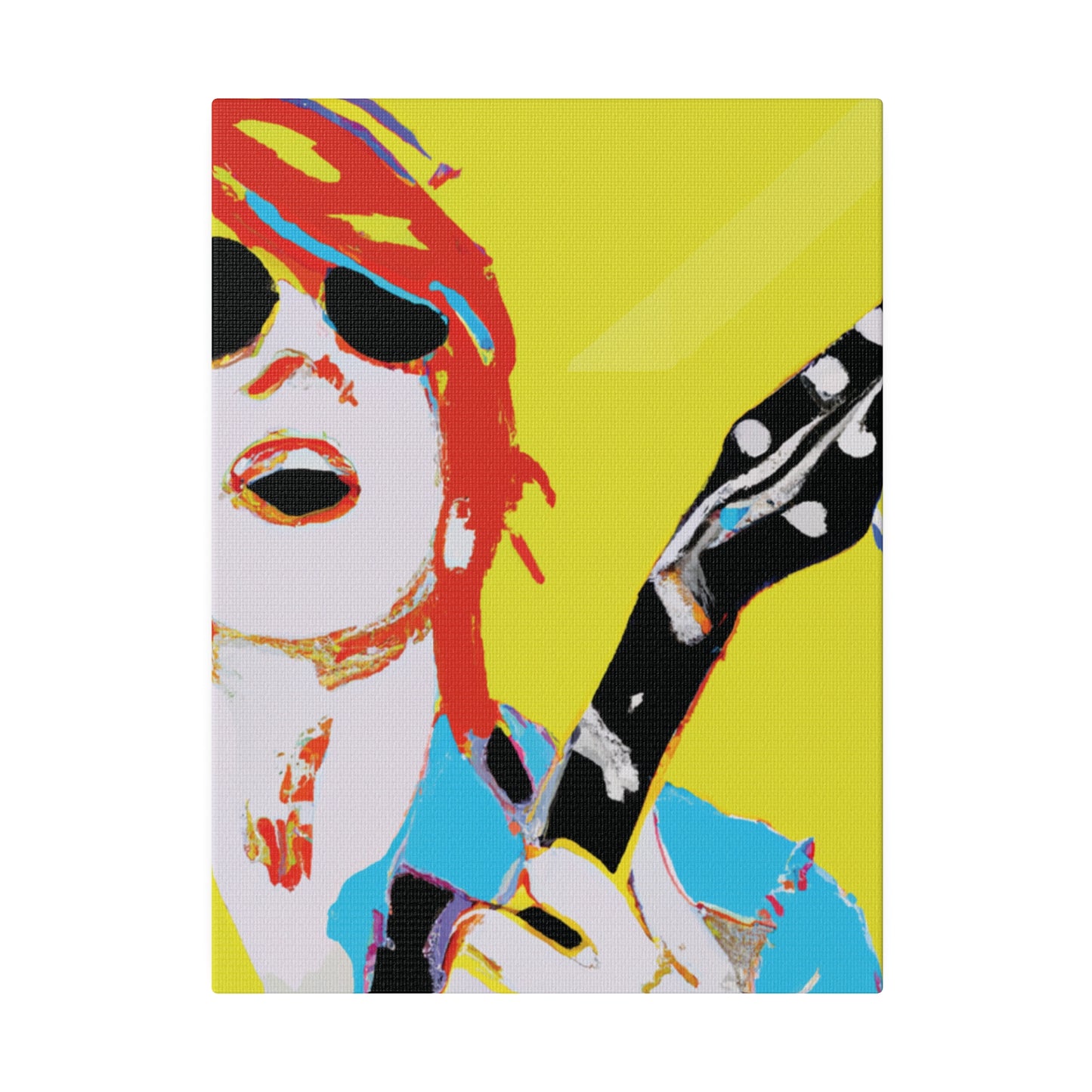 846Q - Rockstar Painting Print | Face | Abstract | Poster | Home Decor | Wall Art | Music Art | Canvas