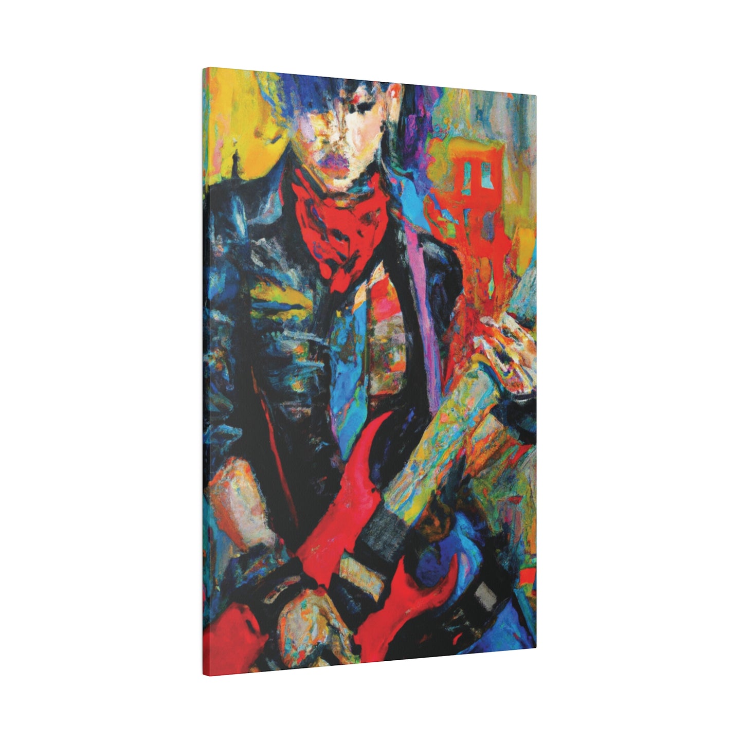 8732A - Rockstar Oil Painting Style Print | Poster | Home Decor | Wall Art | Music Art | Canvas