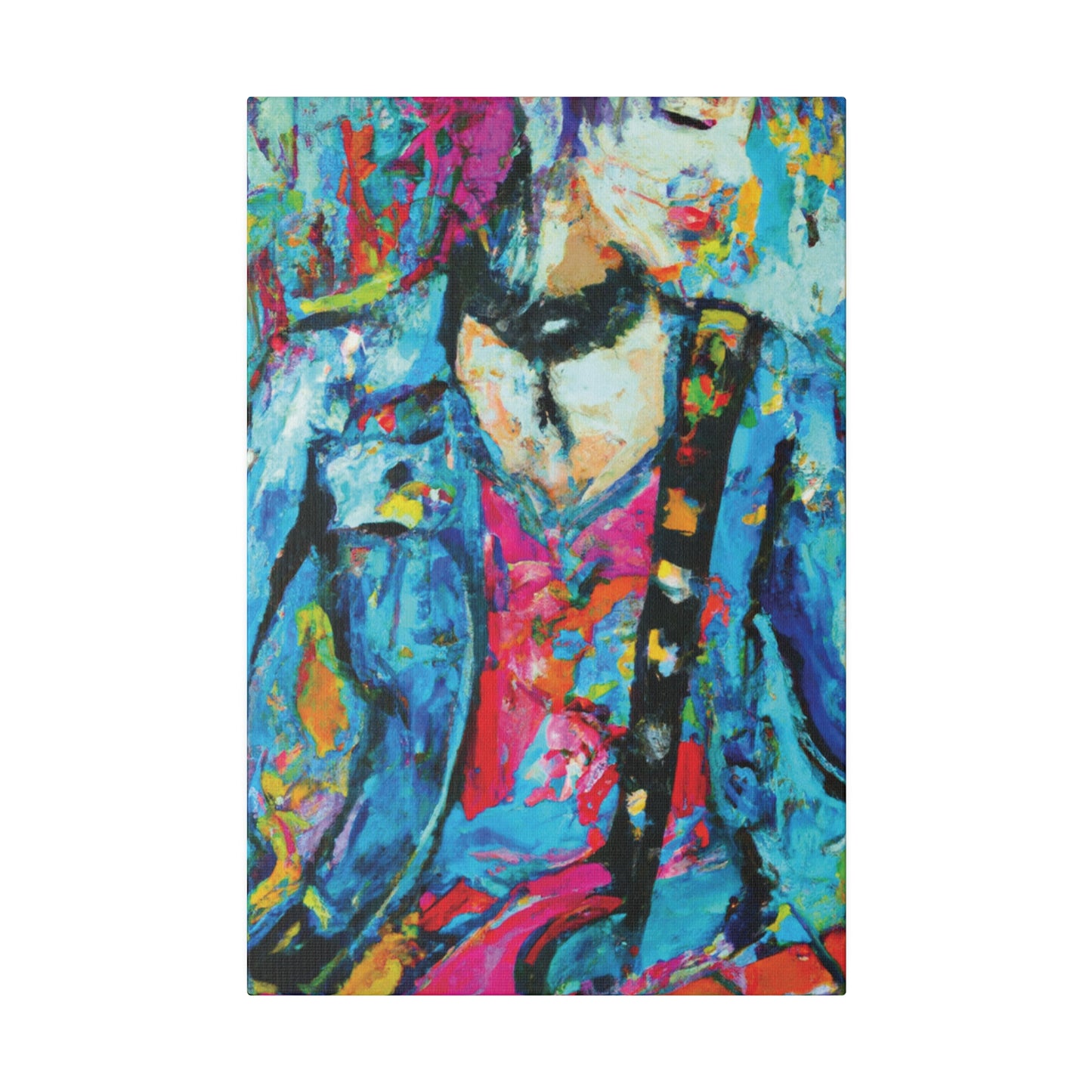 8374W - Rockstar Oil Painting Style Print | Poster | Home Decor | Wall Art | Music Art | Canvas