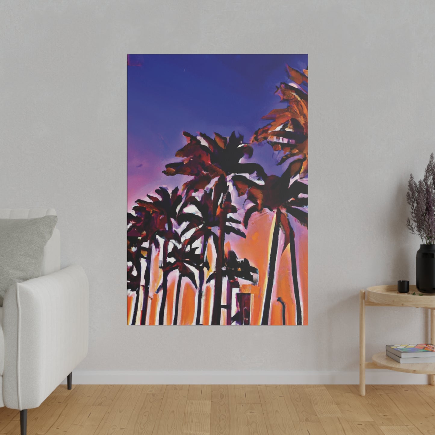 1463E - Miami Beach Sunset Painting Print | Miami | Beach | Sunset | Poster | Home Decor | Wall Art | Canvas