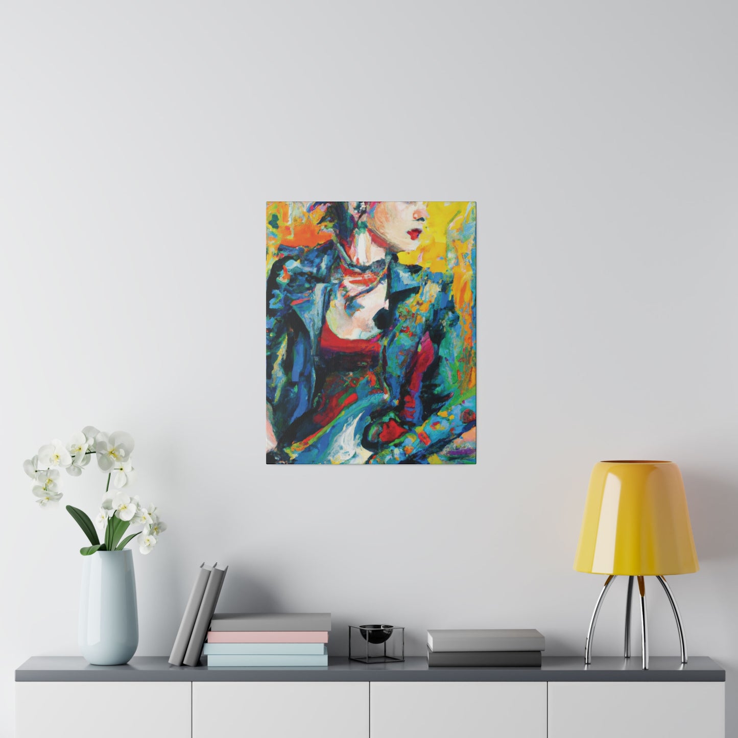 9075K - Rockstar Oil Painting Style Print | Poster | Home Decor | Wall Art | Music Art | Canvas