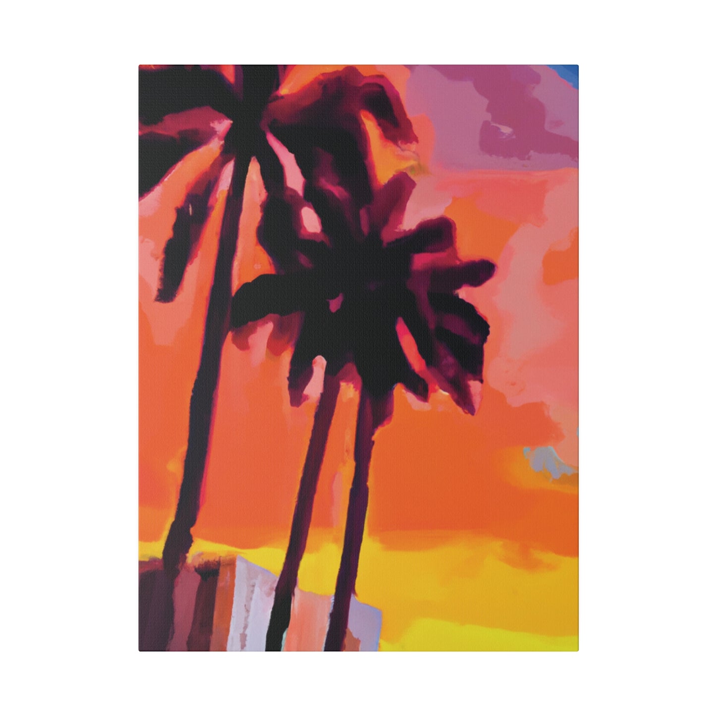 8398N - Miami Beach Sunset Painting Print | Miami | Beach | Sunset | Poster | Home Decor | Wall Art | Canvas