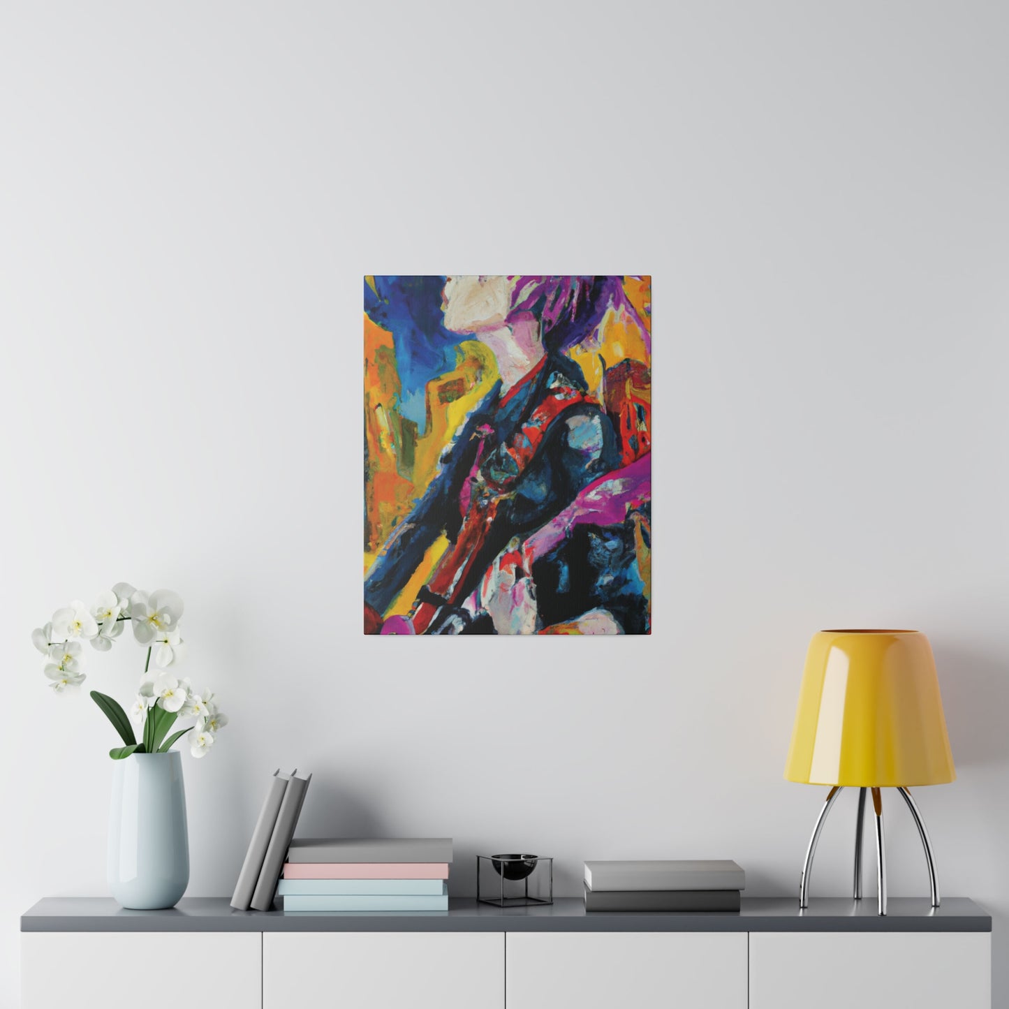 8245D - Rockstar Oil Painting Style Print | Poster | Home Decor | Wall Art | Music Art | Canvas