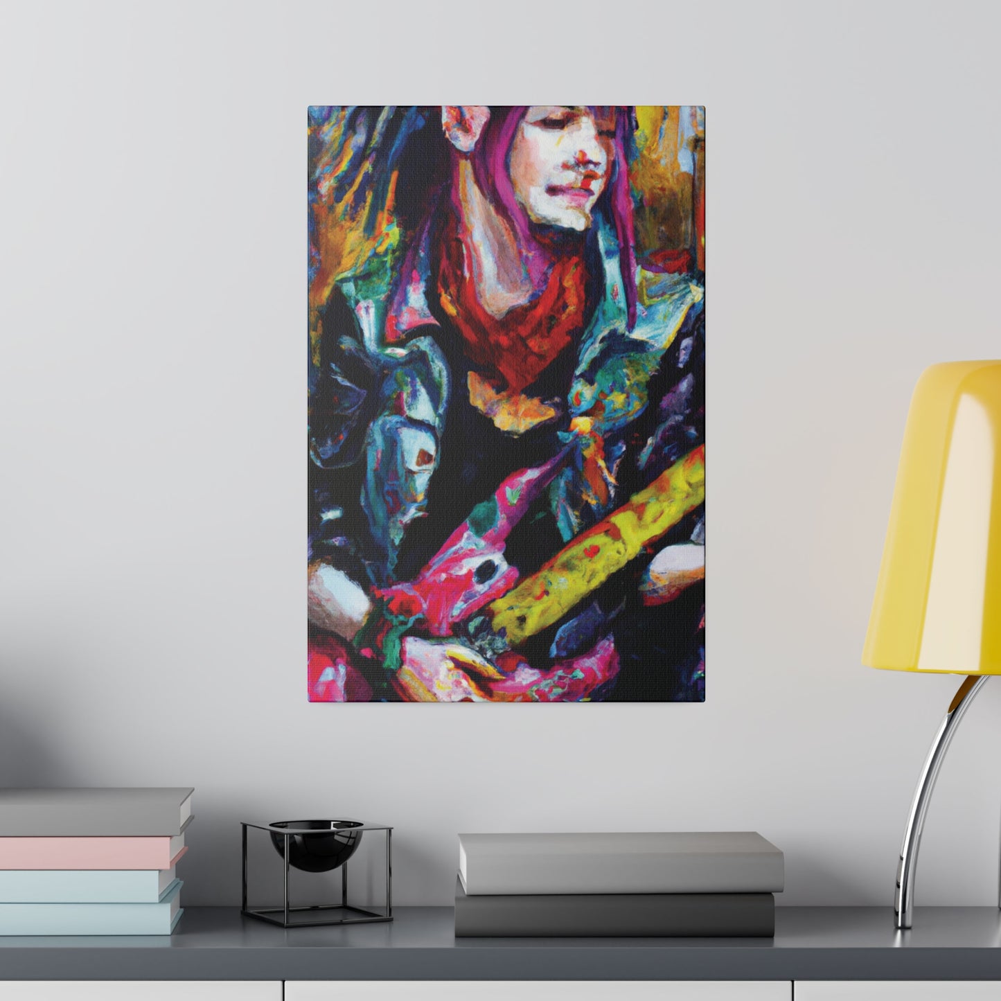 9128F - Rockstar Oil Painting Style Print | Poster | Home Decor | Wall Art | Music Art | Canvas