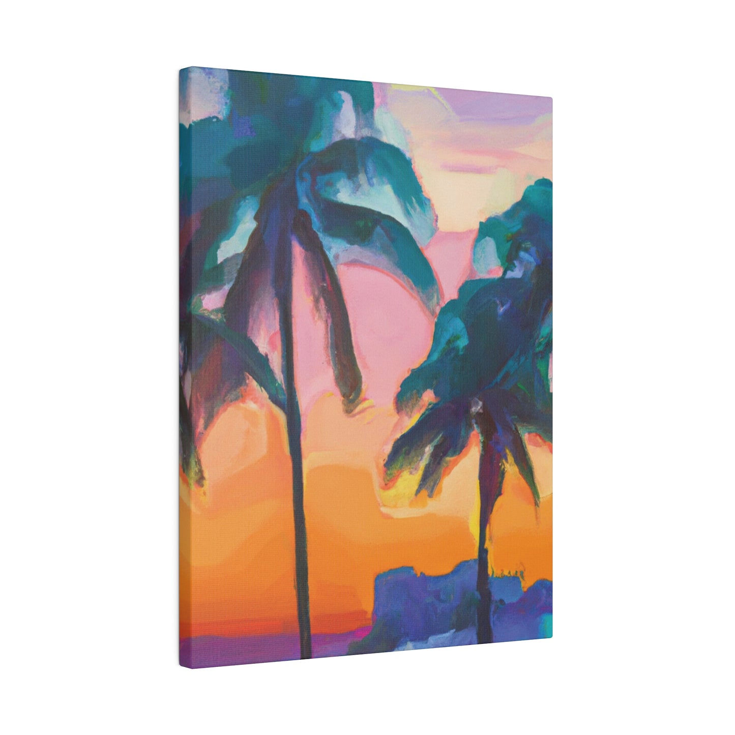 6494M - Miami Beach Sunset Painting Print | Miami | Beach | Sunset | Poster | Home Decor | Wall Art | Canvas