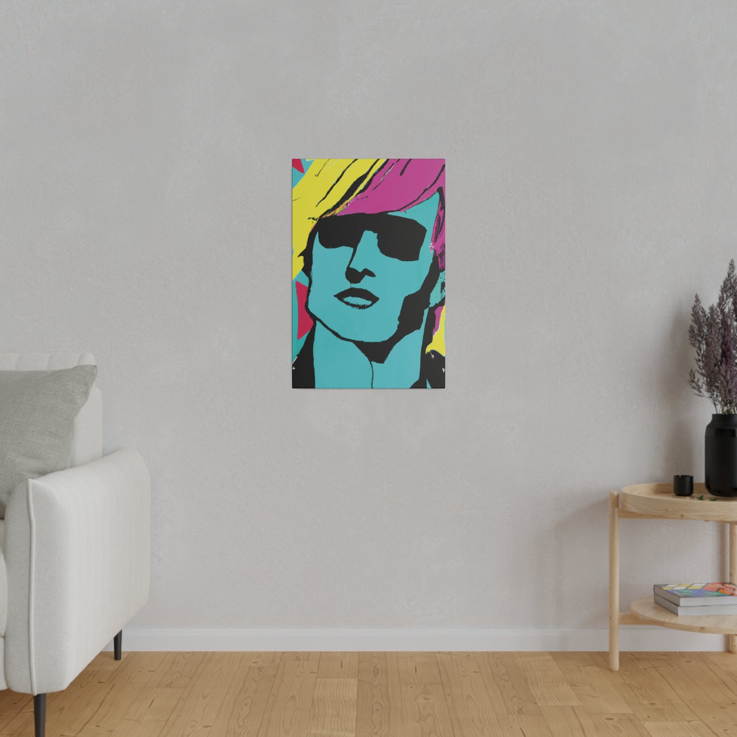 8753H - Rockstar Painting Print | Face | Abstract | Poster | Home Decor | Wall Art | Music Art | Canvas