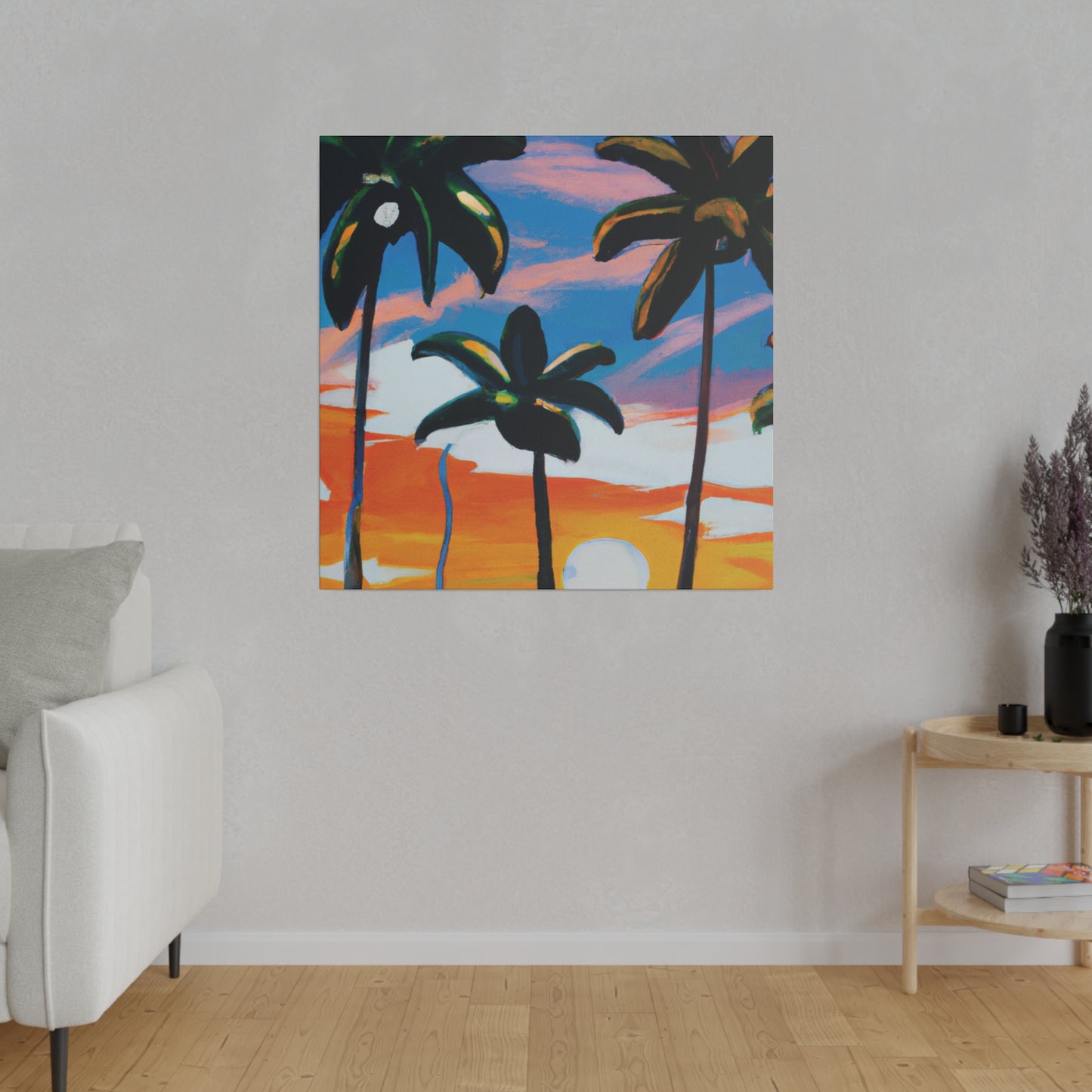 7745G - Miami Beach Sunset Painting Print | Miami | Beach | Sunset | Poster | Home Decor | Wall Art | Canvas