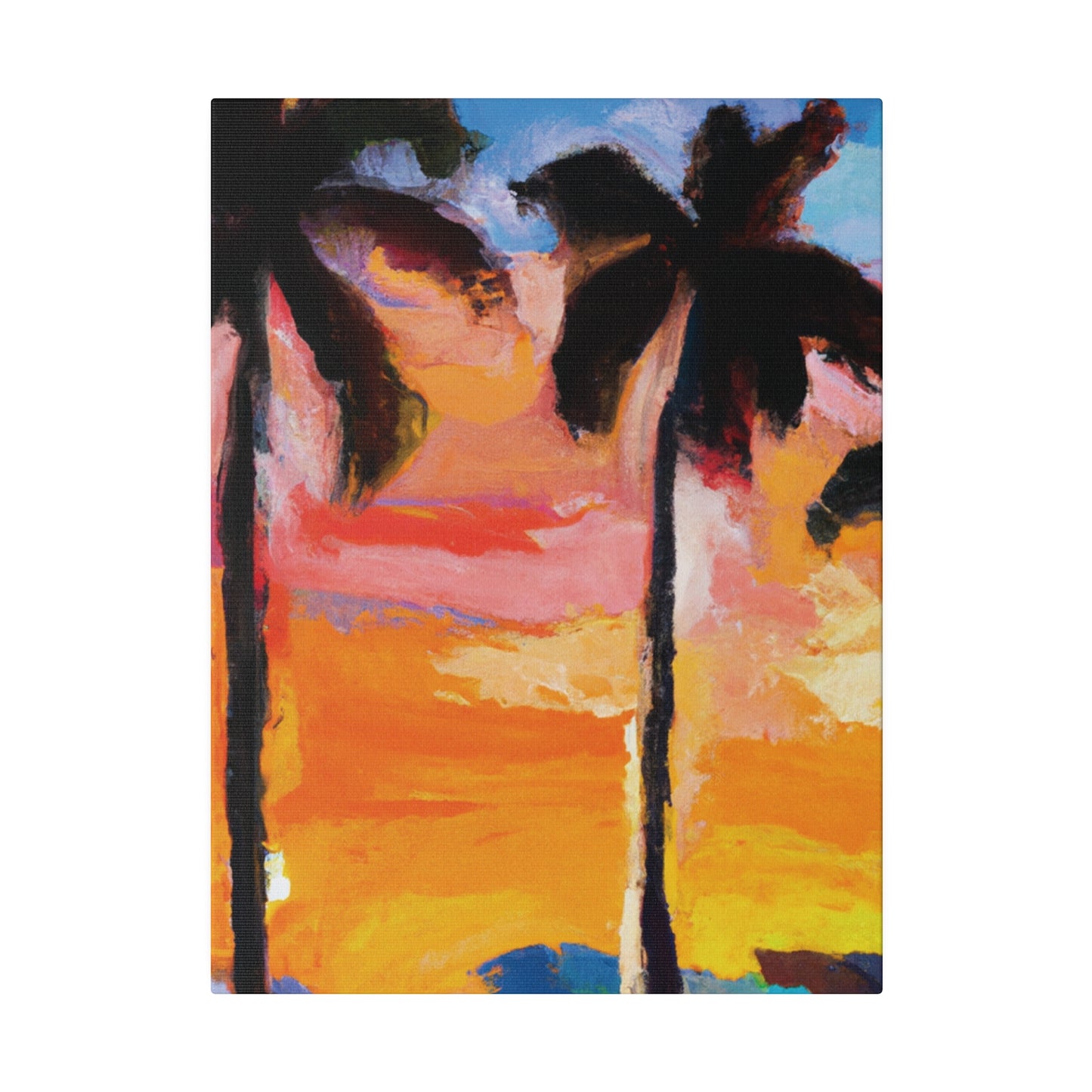 3236E - Miami Beach Sunset Painting Print | Miami | Beach | Sunset | Poster | Home Decor | Wall Art | Canvas