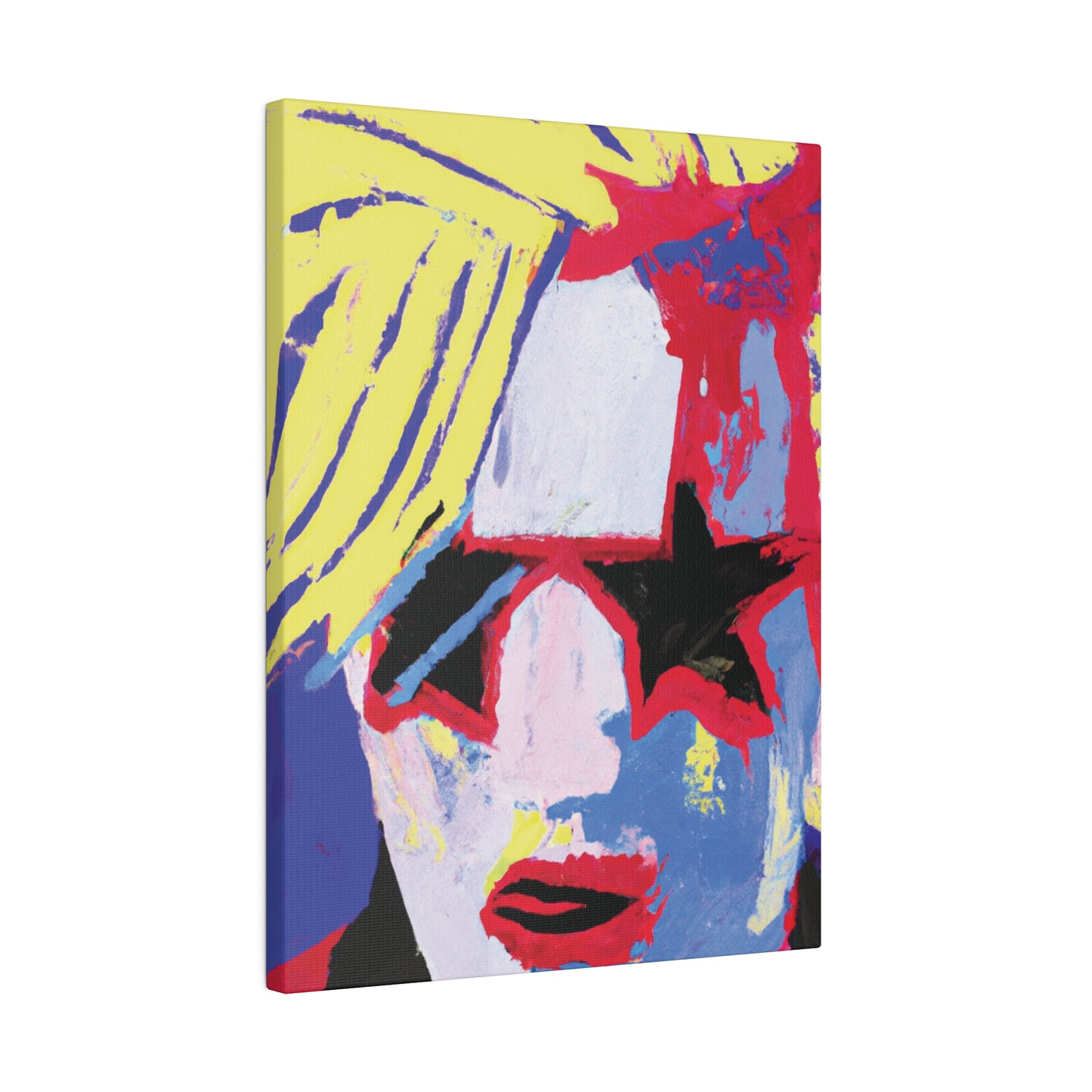 4762T - Rockstar Painting Print | Face | Abstract | Poster | Home Decor | Wall Art | Music Art | Canvas