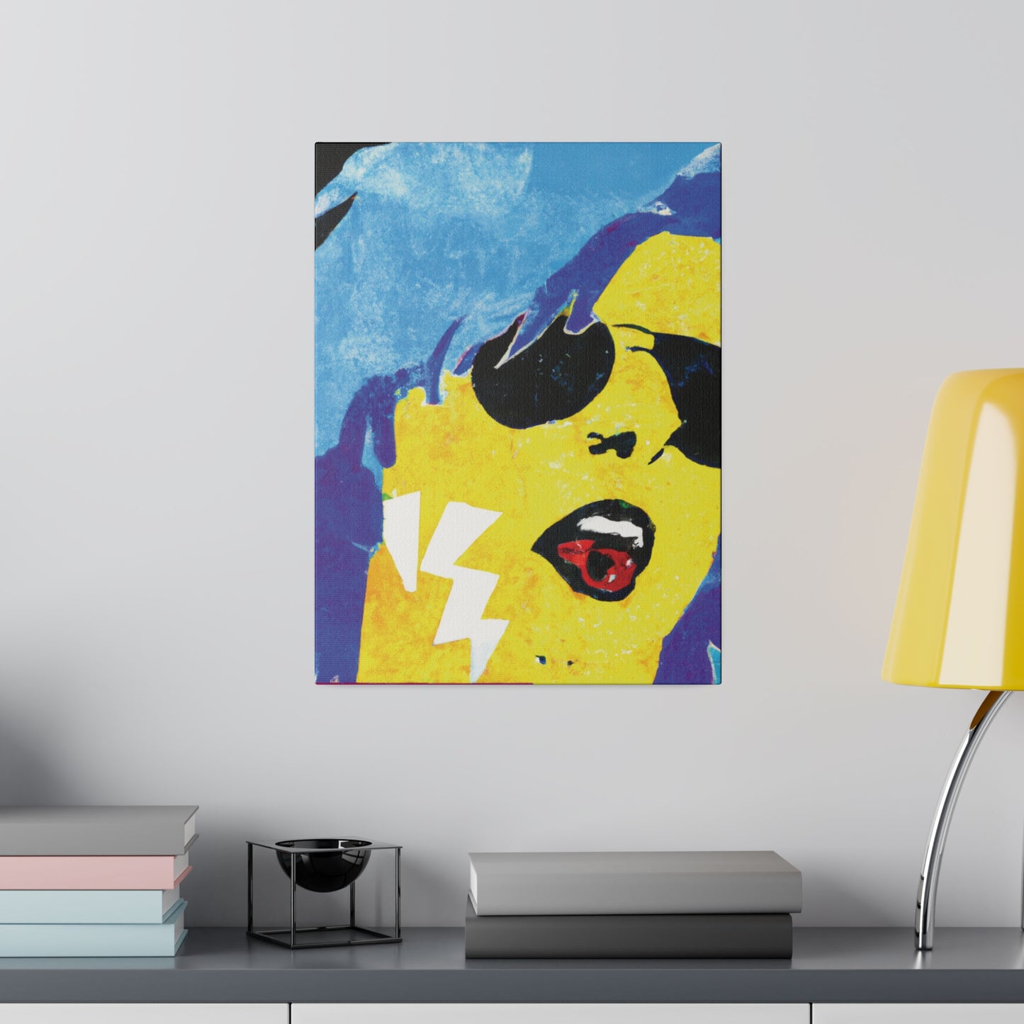 7517Q - Rockstar Painting Print | Face | Abstract | Poster | Home Decor | Wall Art | Music Art | Canvas